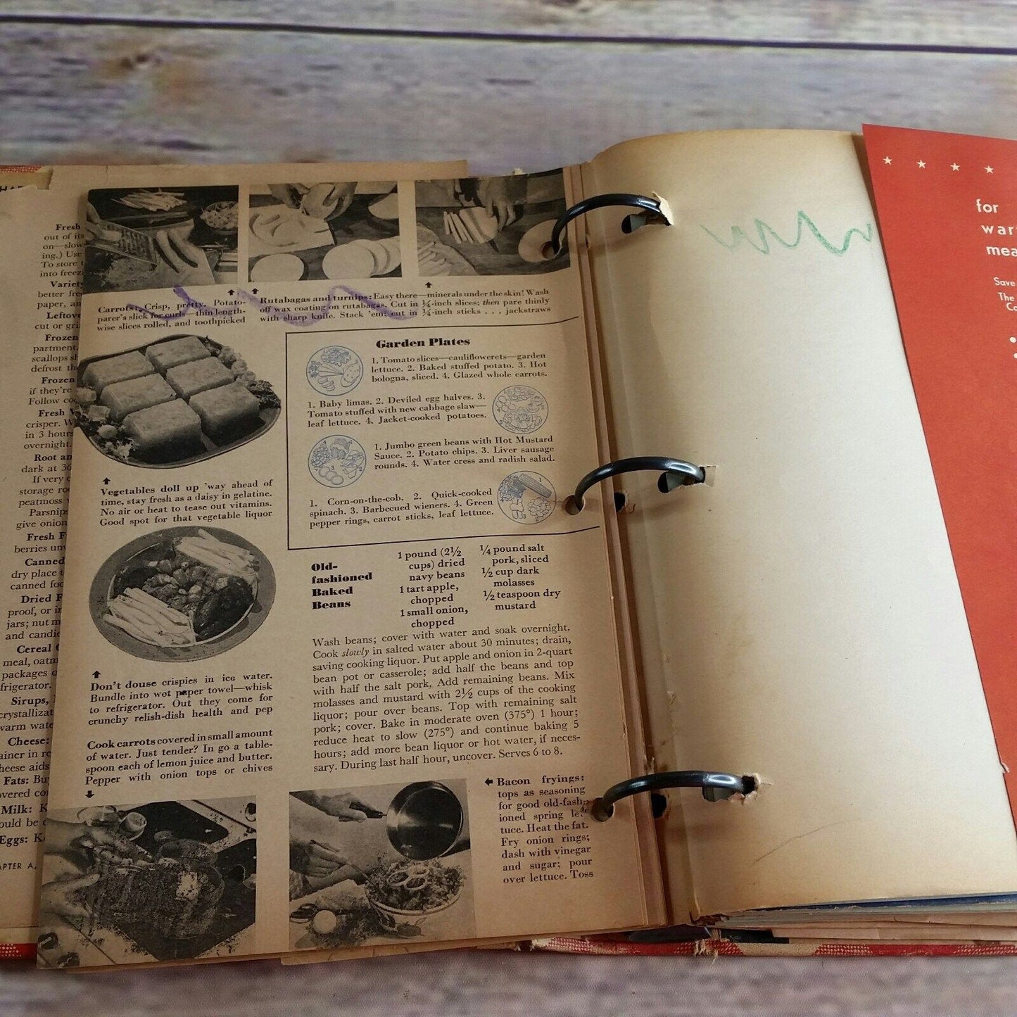 Vintage 1944 My Better Homes & Gardens Cook Book Cookbook 5th Printing Meredith Publishing 3 Ring Binder