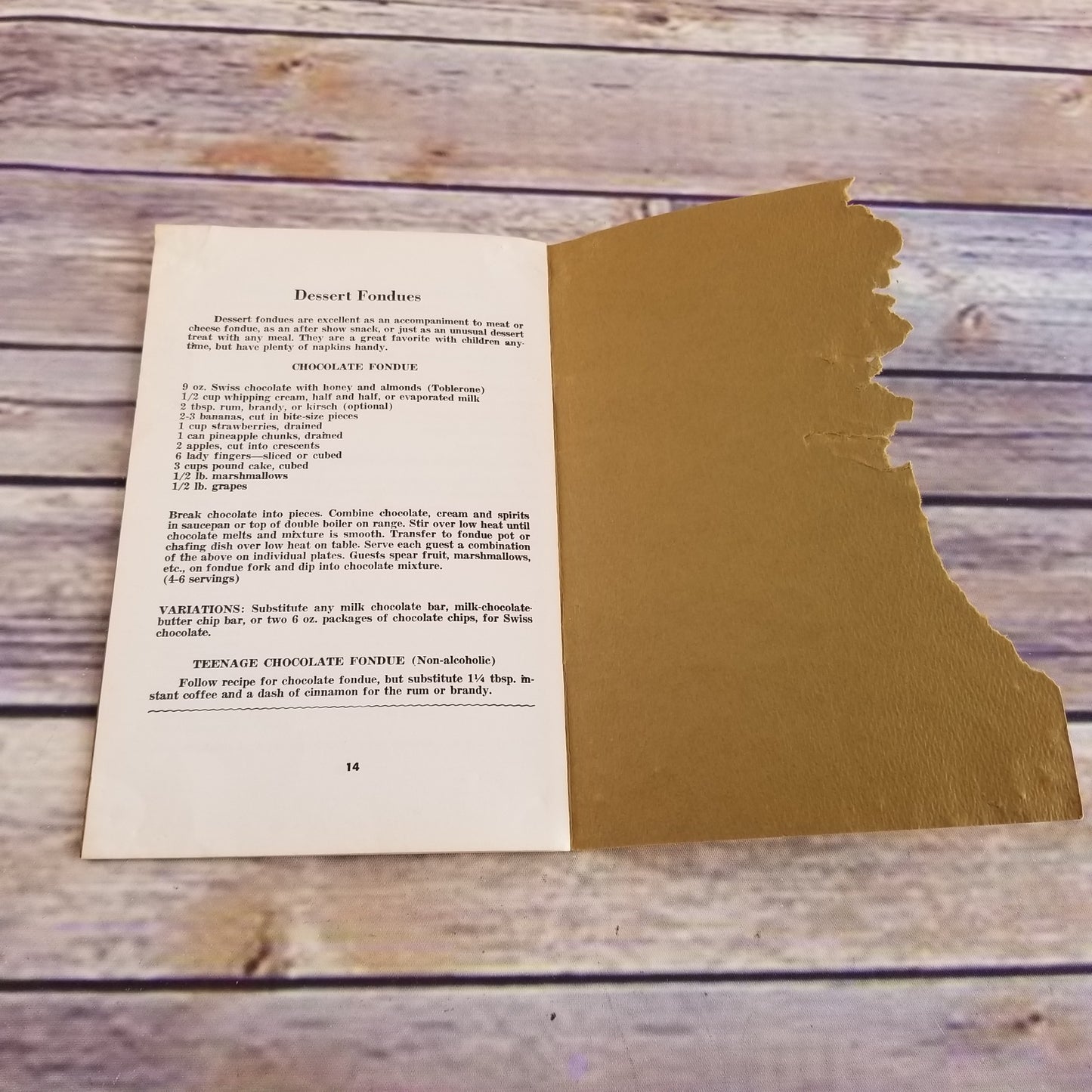 Vintage Fondue Booklet Cookbook Cheese Recipes Mary Marvin Braunstein 1968 Pamphlet