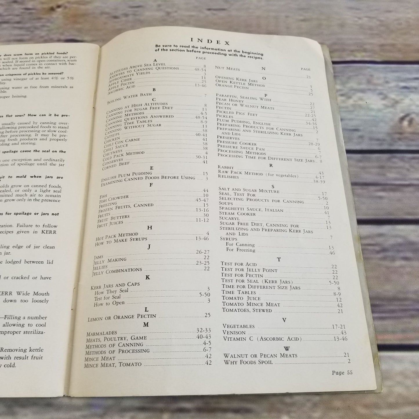 Vintage Kerr Home Canning and Freezing Book Cookbook Recipes 1958 Booklet Food Preservation Promo Ads Advertising