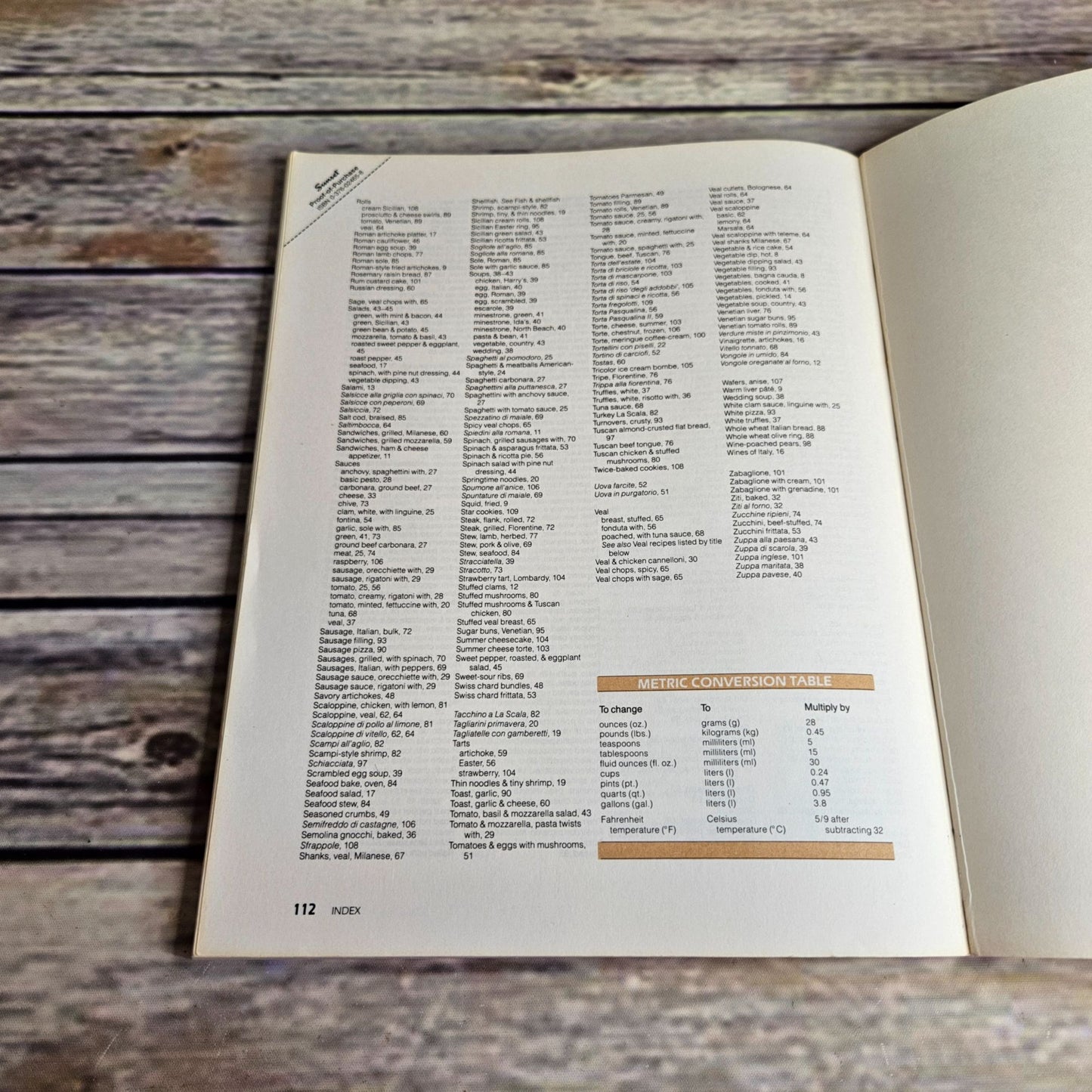Vintage Cookbook Sunset Italian Cook Book Recipes 1987 Paperback From Antipasto to Zabaglione