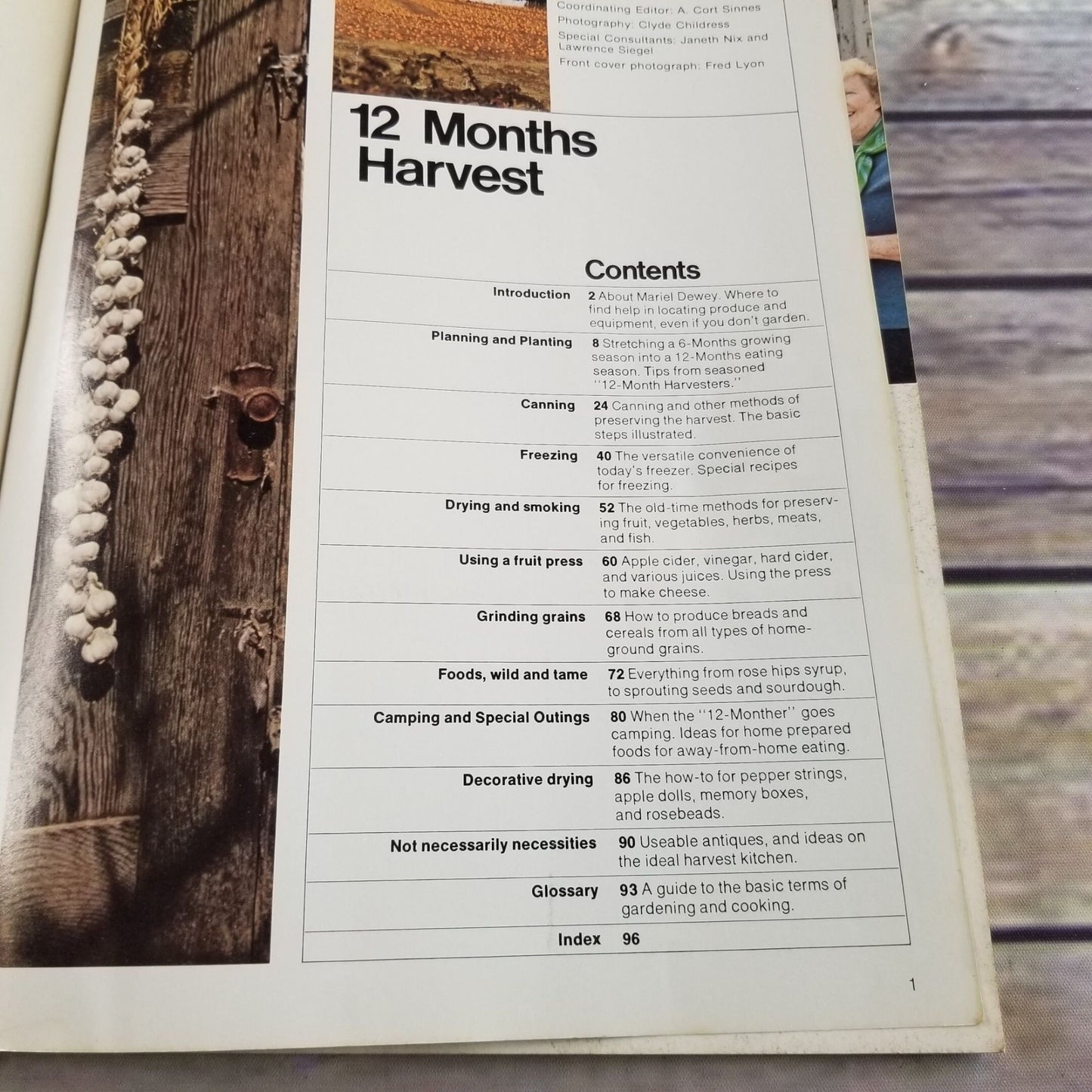 Vintage Cookbook 12 Months Harvest 1978 Canning Drying Freezing Smoking Recipes Ortho Books Chevron Paperback Planting Grinding