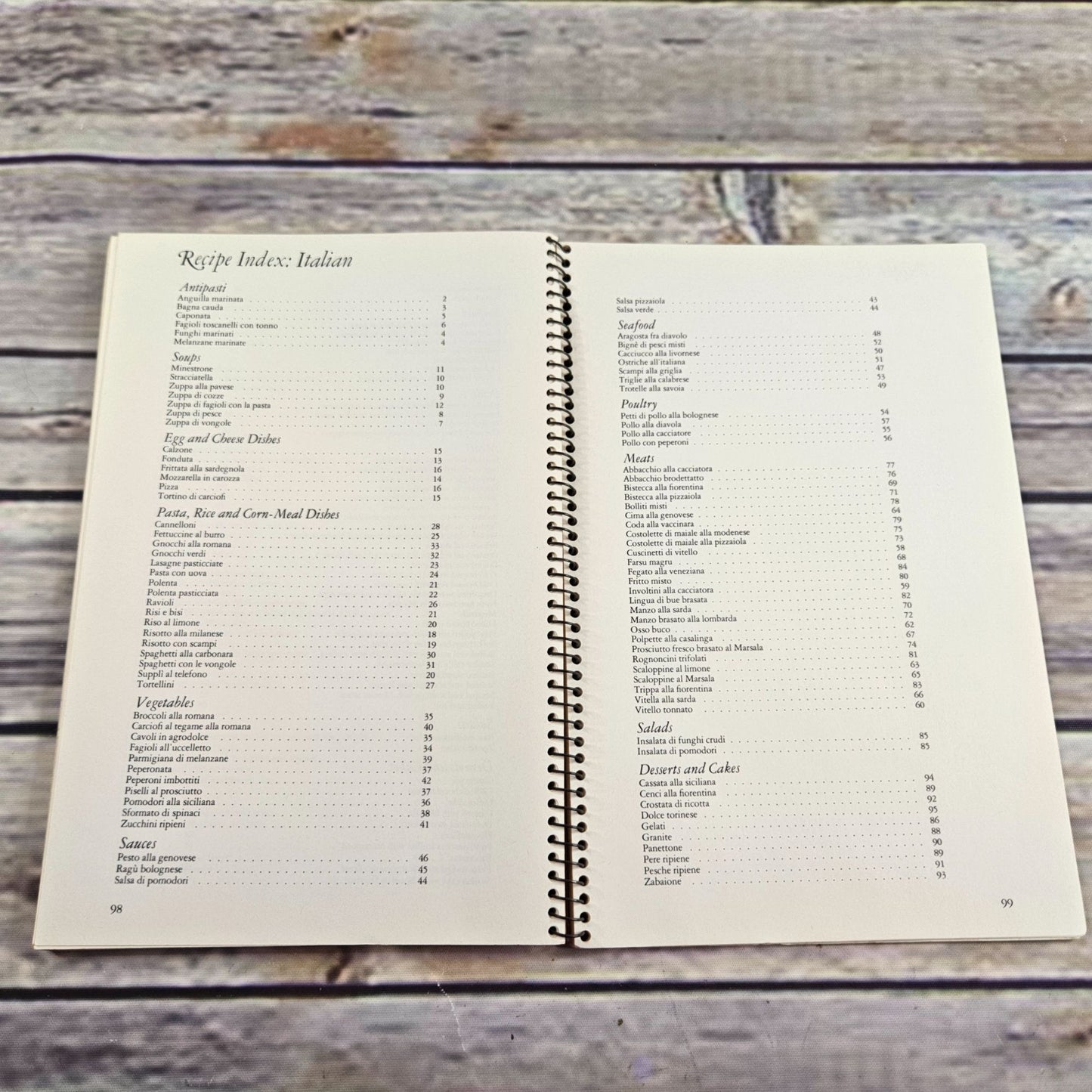 Vintage Cookbook Italian Cooking Recipes Time Life Books Foods of the World 1968 Spiral Bound The Cooking of Italy