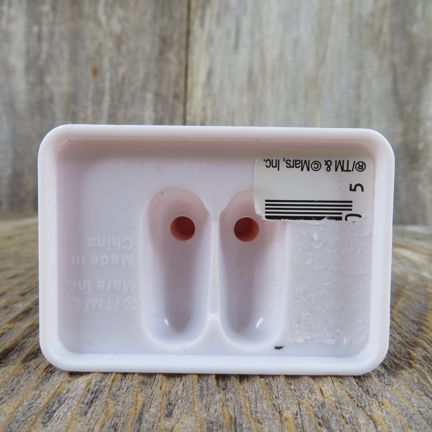 Red M&M Character Christmas Figurine in a Removable Santa Hat Mars Candy Holder Plastic Toy