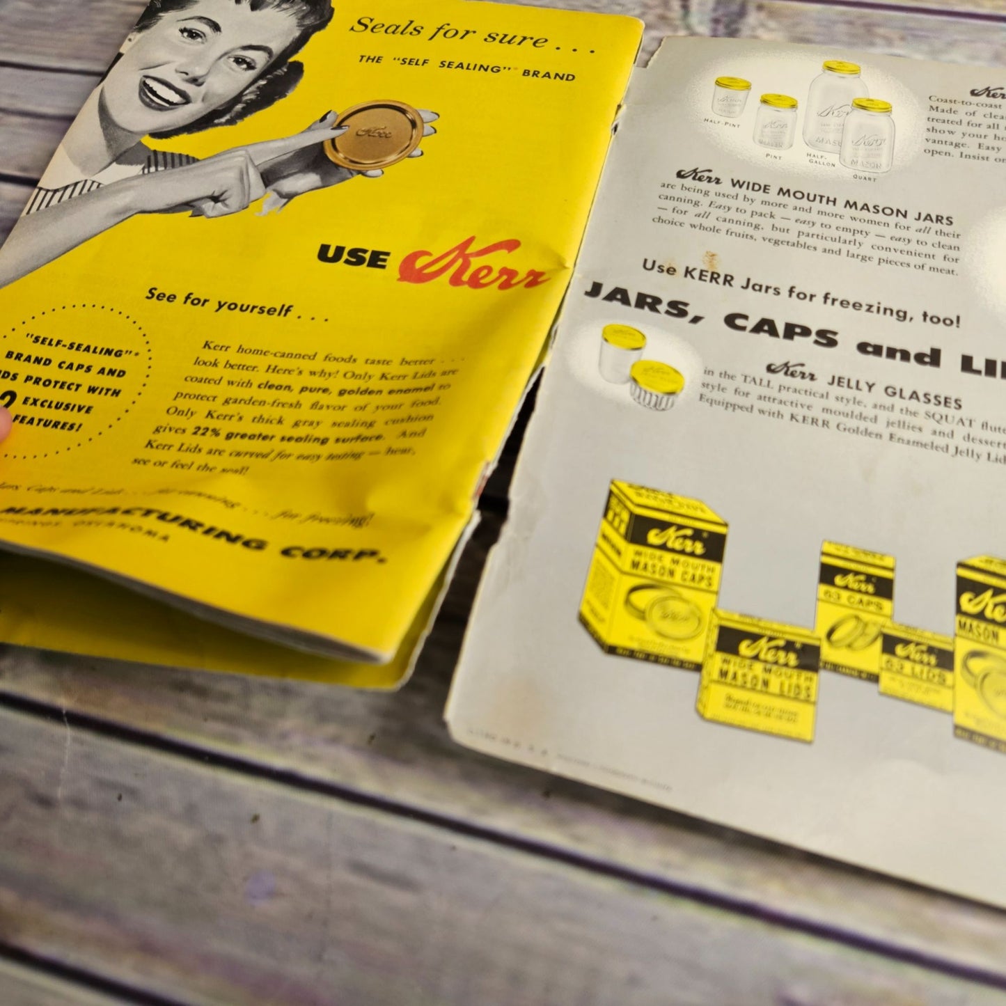 Vintage Kerr Home Canning and Freezing Book Cookbook Recipes 1958 Booklet Food Preservation Promo Ads Advertising