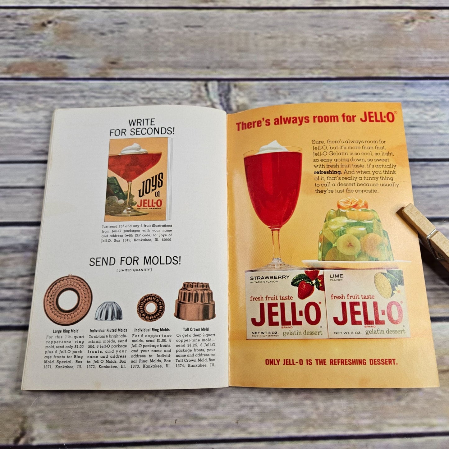 Vintage Joys of Jello Recipe Book Cookbook Promo 6th Edition Paperback Booklet