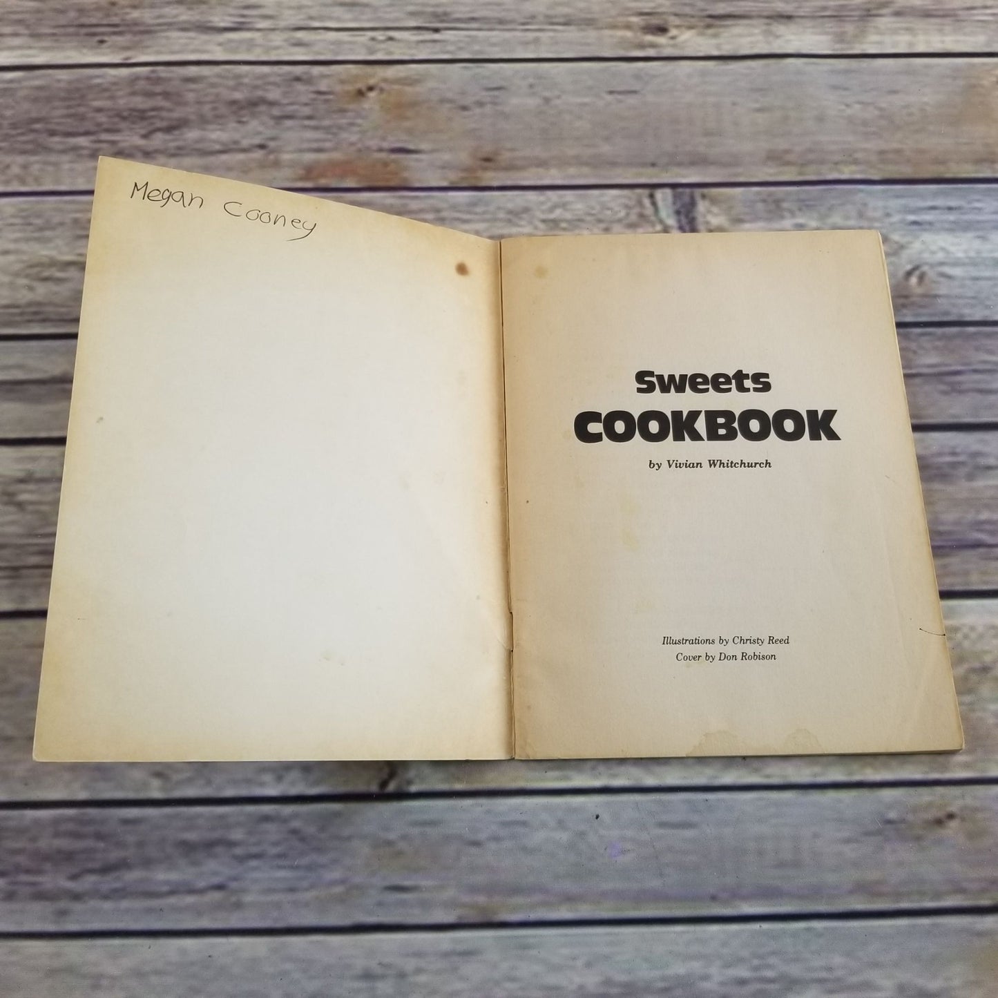 Vintage Kids Cook Book Sweets Cookbook Recipes For Kids Paperback 1983 Vivian Whitchurch School Book Fairs