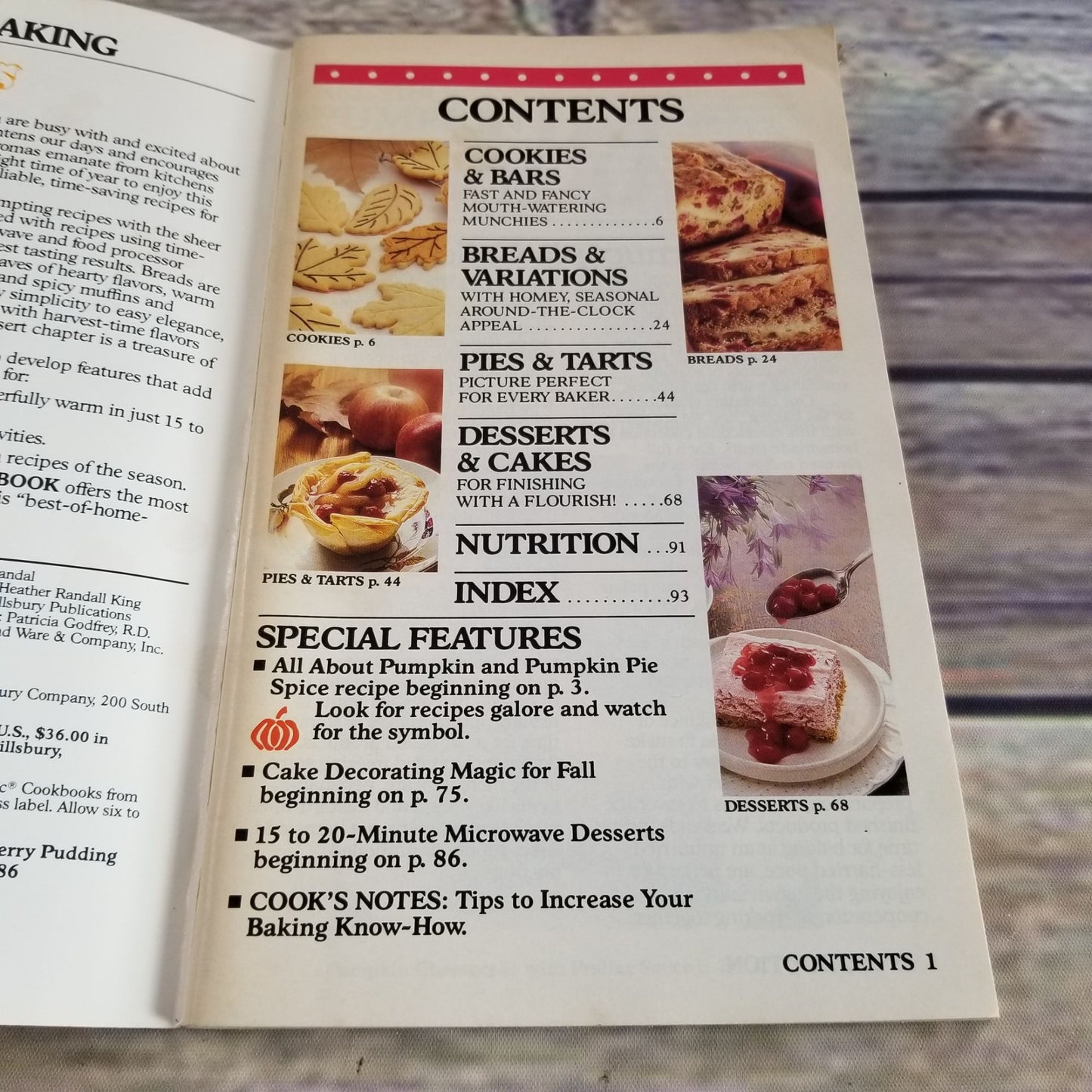 Fall Baking Cookbook Pillsbury Classic Recipes Pamphlet Grocery Store Booklet 1988