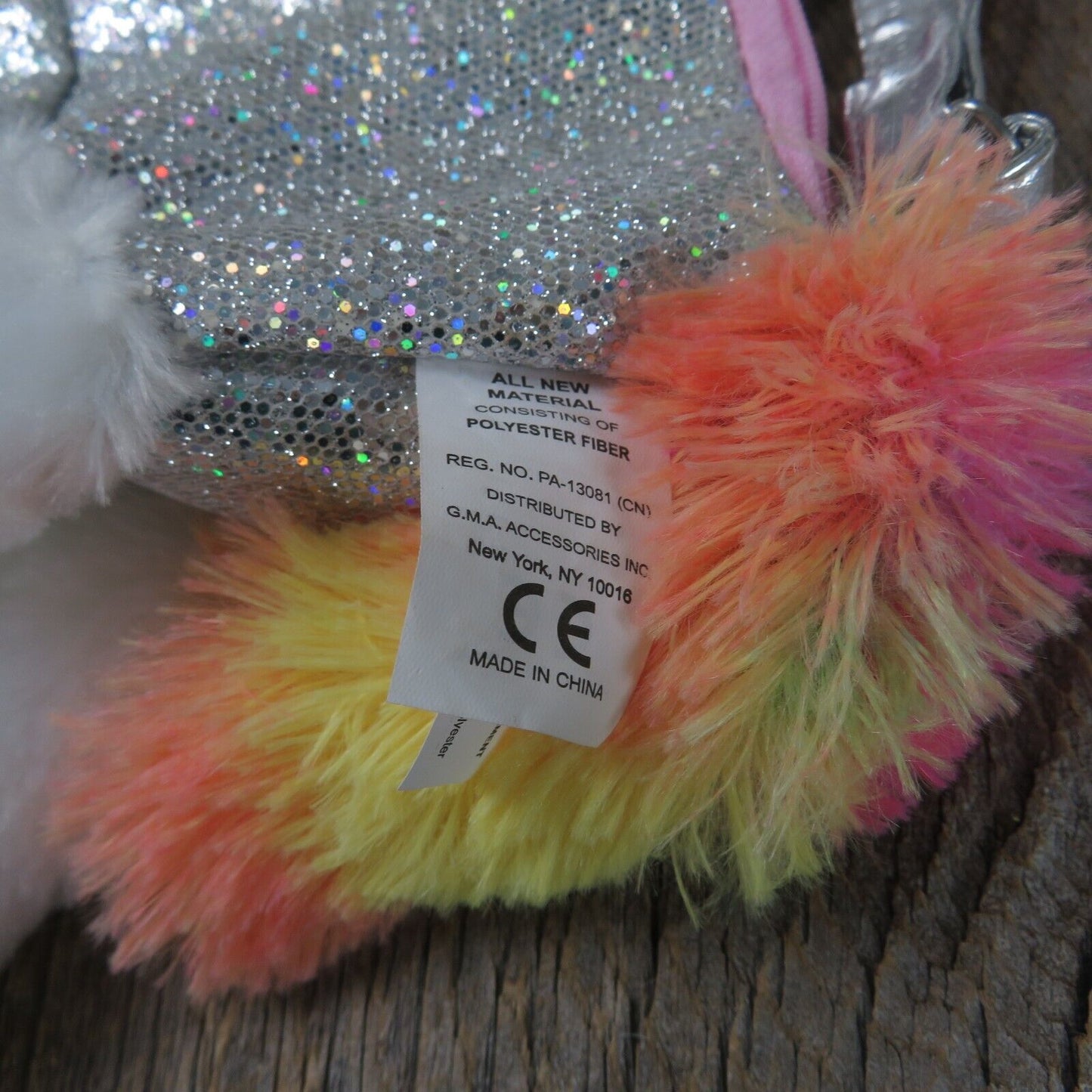 White Unicorn Plush Silver Purse Handbag Pink Stuffed Capelli GMA Accessories