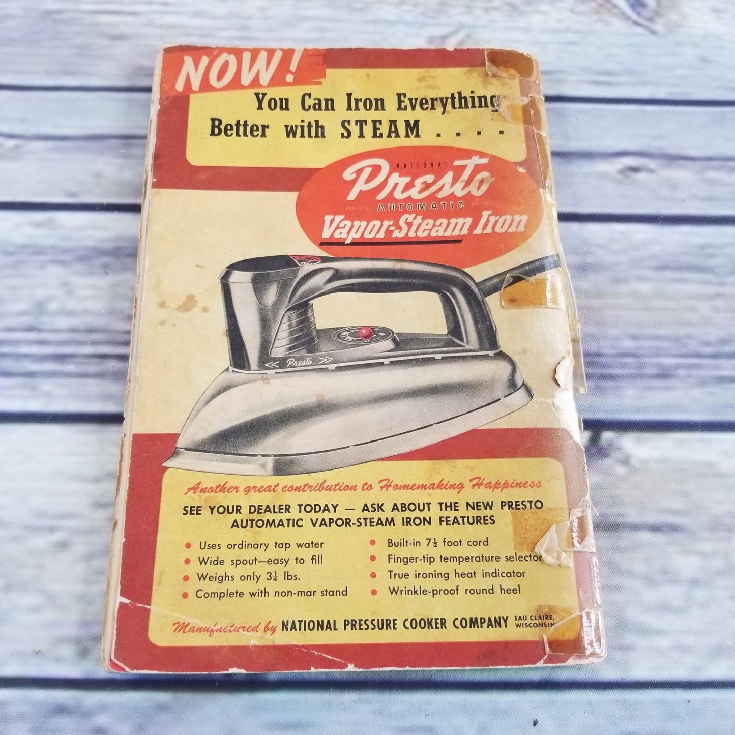 Vintage Cookbook National Presto Cooker Recipes Book Instructions Time Tables 1949 Canning Book Booklet