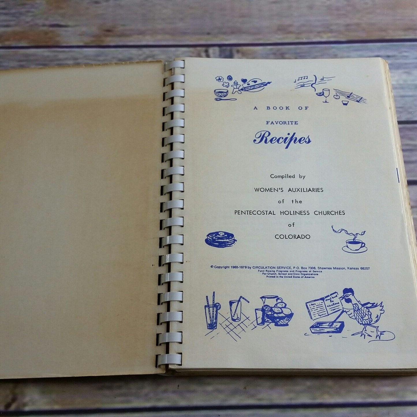 Vintage Colorado Cookbook Womens Auxiliaries Pentecostal Holiness Churches Favorite Recipes From Our Best Cooks 1979 Spiral Bound Community