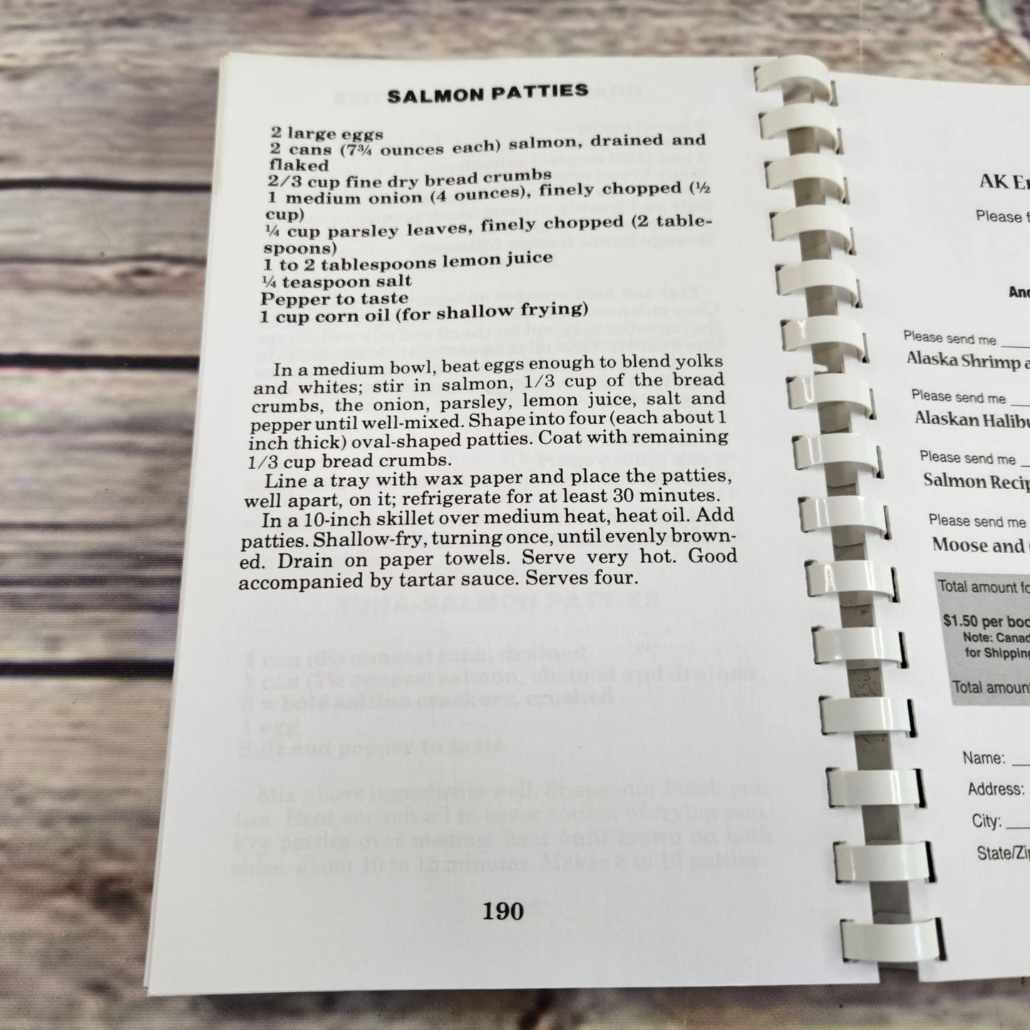 Vintage Cookbook Salmon Recipes from Alaska 1987 Cecilia Nibeck AK Enterprises Alaska Seafood Cookbook Recipes Spiral Bound