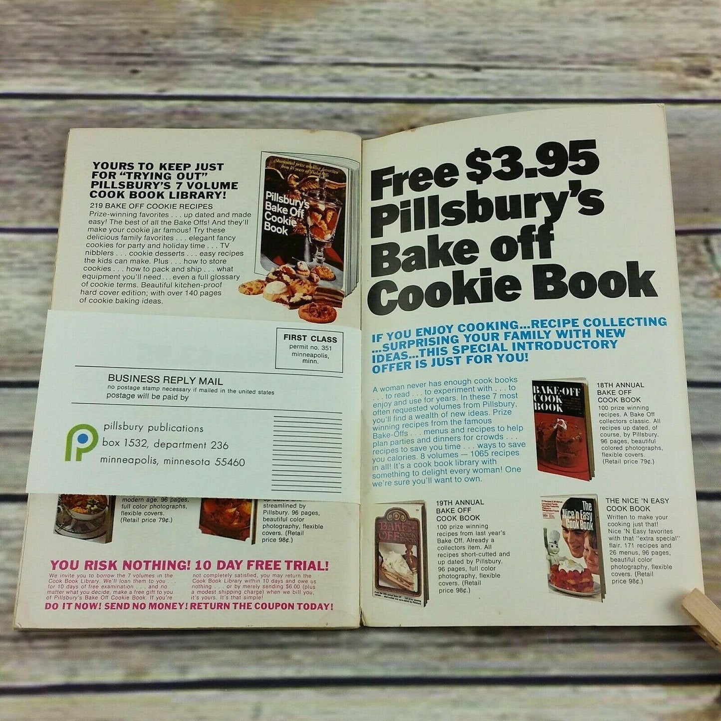 Vintage Cookbook Pillsbury 100 Bake Off Recipes 20th Annual 1969 Champions