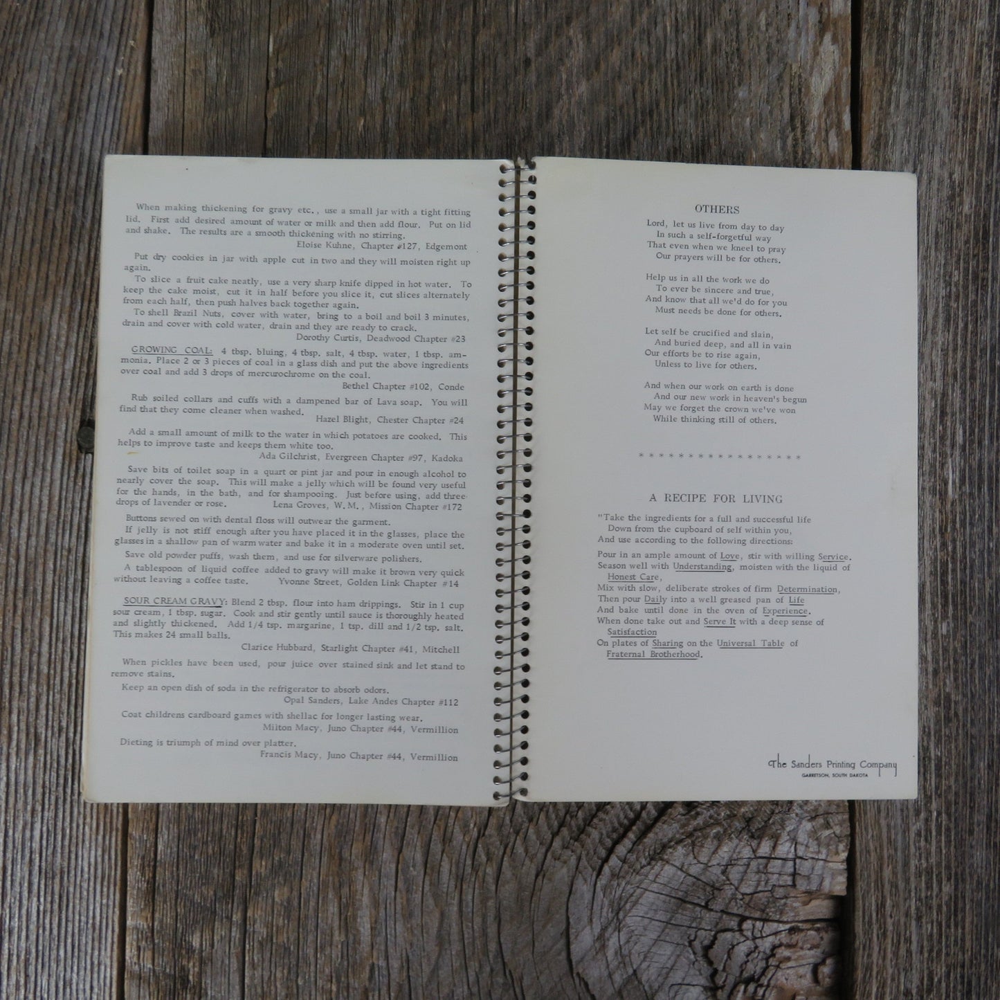 Vintage South Dakota Cookbook Eastern Star Cooking with Stars Around the State - At Grandma's Table
