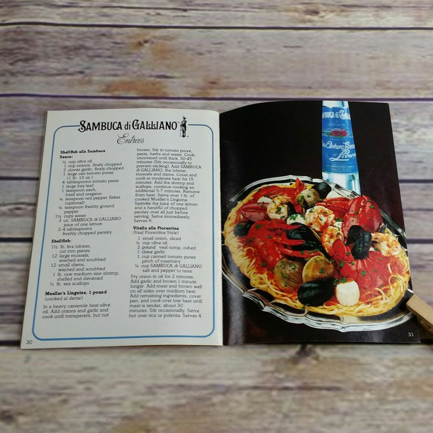 Vintage Cookbook Galliano Liqueur Recipes 1978 Italian Classics Recipes Alcohol Liquor Liquer Paperback Promo Booklet