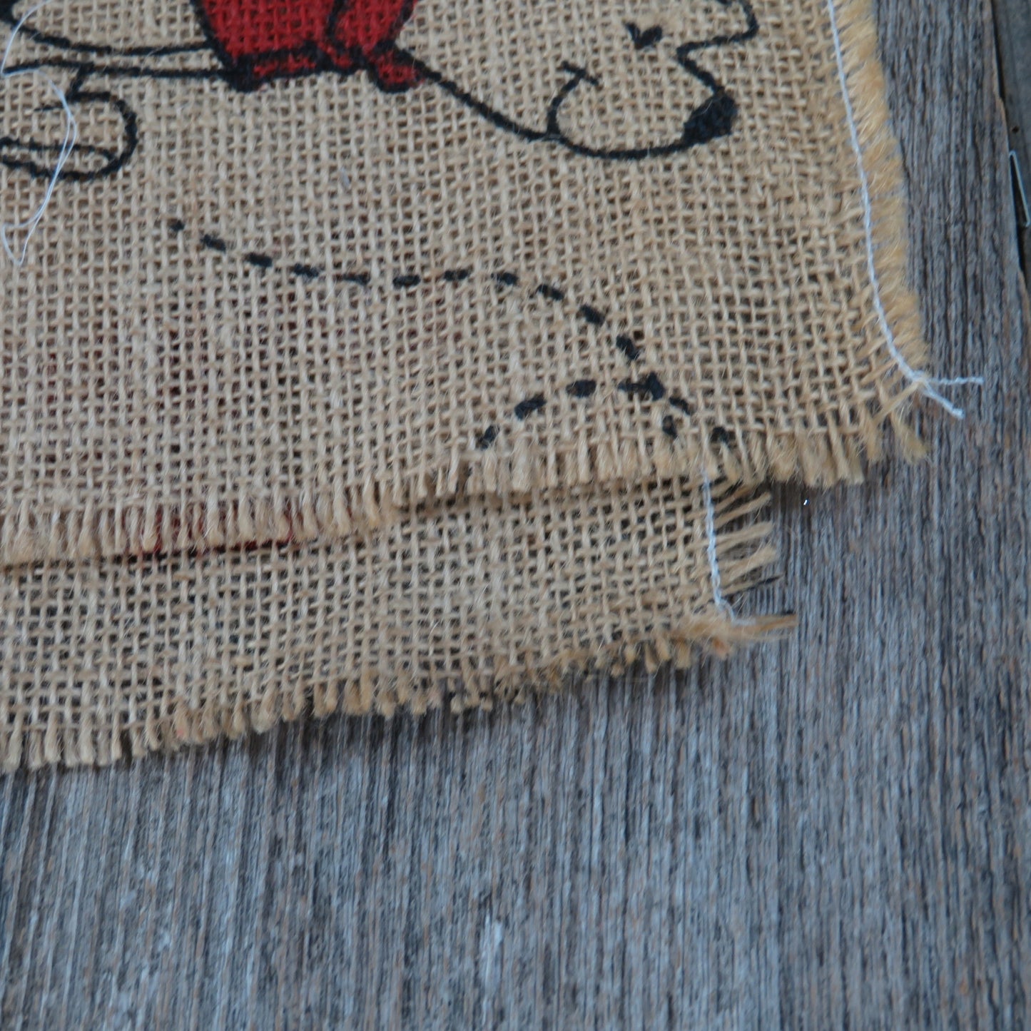 Winnie the Pooh Burlap Fabric Panel Remnant Sewing Craft Natural Rustic Disney Craft