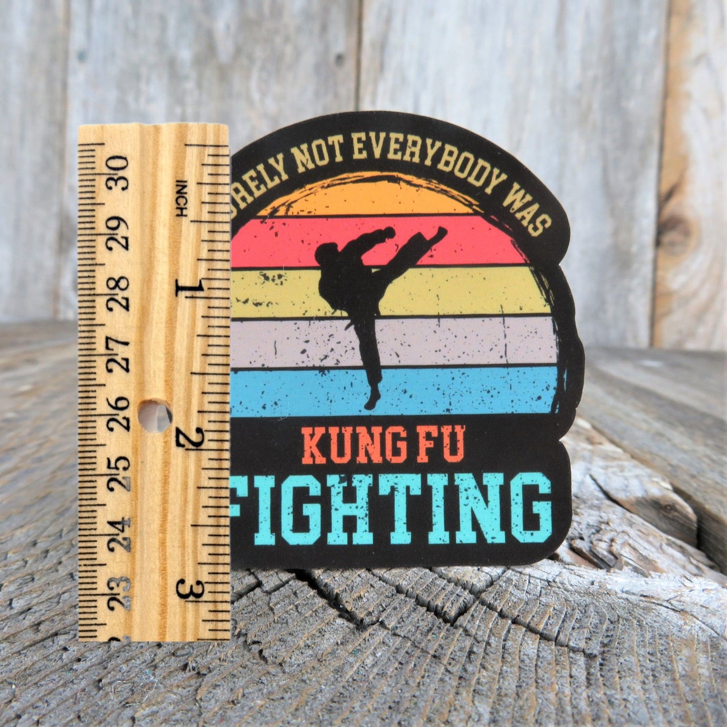 Funny Martial Arts Sticker Surely Not Everyone Was Kung Fu Fighting Humor Full Color Waterproof Car Water Bottle Laptop