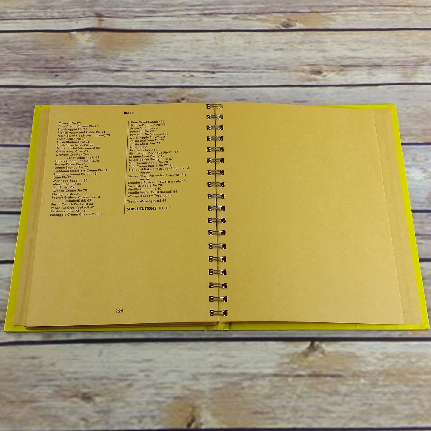 Vintage Cookbook Vegetarian Cookery 4 1971 Pies Cakes Cookies Desserts Recipes Spiral Bound Hardcover - At Grandma's Table