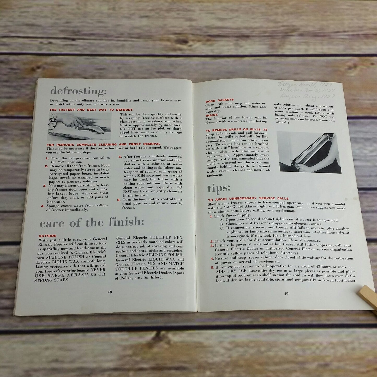 Vintage Cookbook Use and Care of Your New General Electric Freezer GE Instructions Recipes Manual Booklet 1960s 1970s - At Grandma's Table