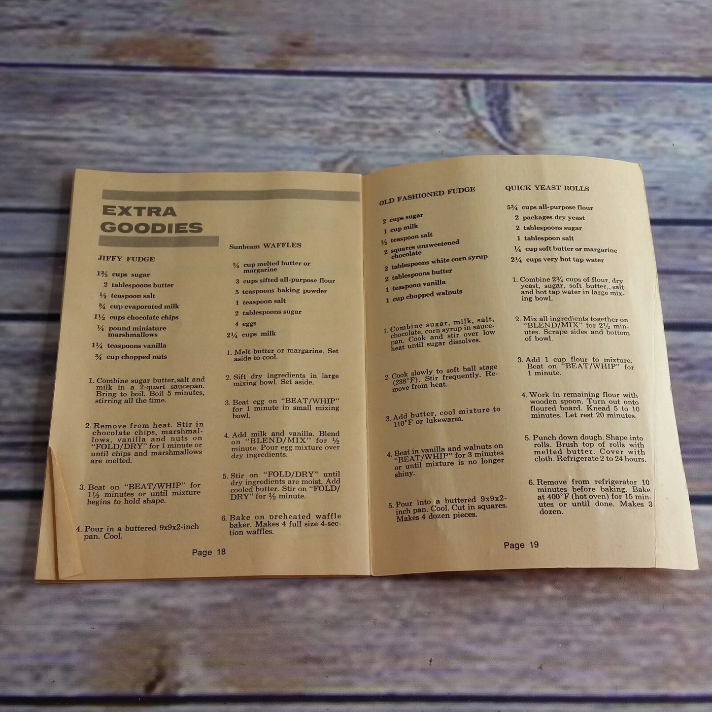 Vintage Sunbeam Mixmaster Mixer Recipes and Instructions Manual 1972 Paperback Booklet Cookbook 1970s Hand Mixer
