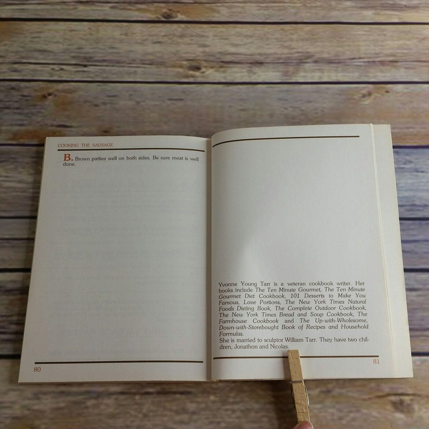 Vintage Sausagemaking Cookbook Super Easy Step by Step Yvonne Young Tarr 1975 Paperback Sausage Recipes