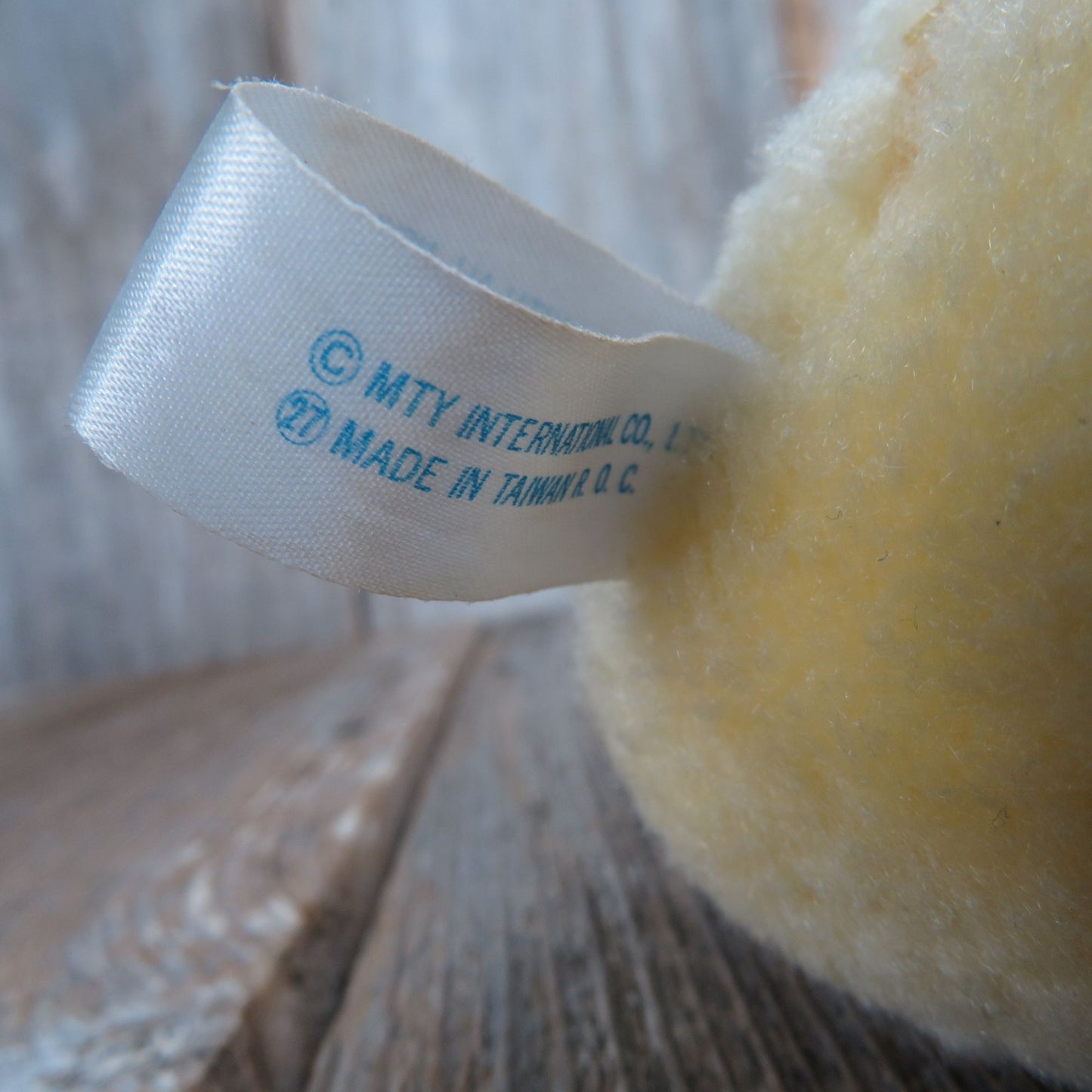 Vintage Yellow Chick Plush Squeaky Rattle Bird Chicken Easter MTY International Taiwan