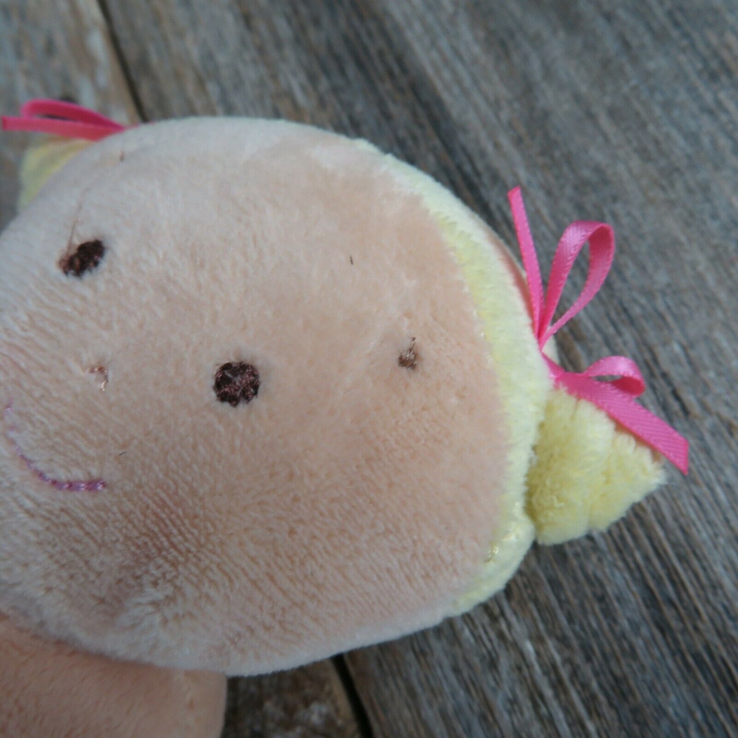 Soft Body Ballerina Doll Yellow Hair Fabric Eyes Rag Toy