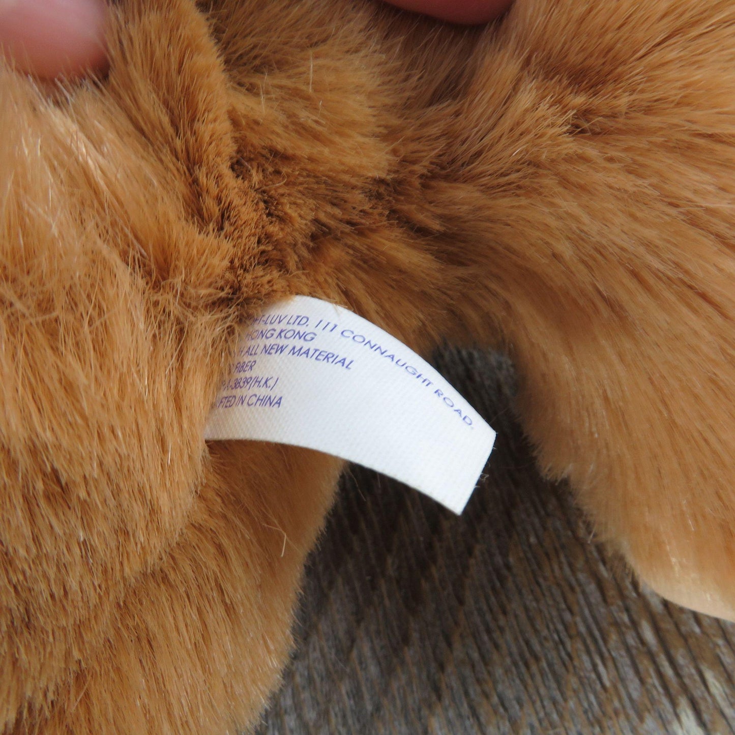 Vintage Kuddle Love Kid in Bear Suit Plush Brown Plaid Paws Bow Tie Soft Luv 1999