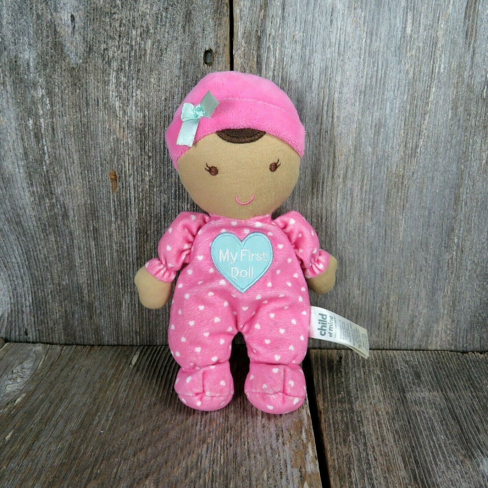 MY FIRST DOLL Rattle Crinkle Plush Pink Carters Child of Mine