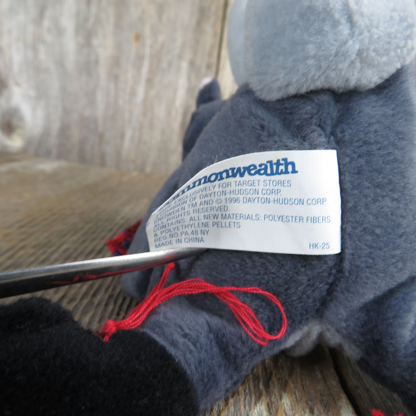 Squirrel Plush Snowden Commonwealth Winter Scarf Ice Skates Stuffed Animal 1996