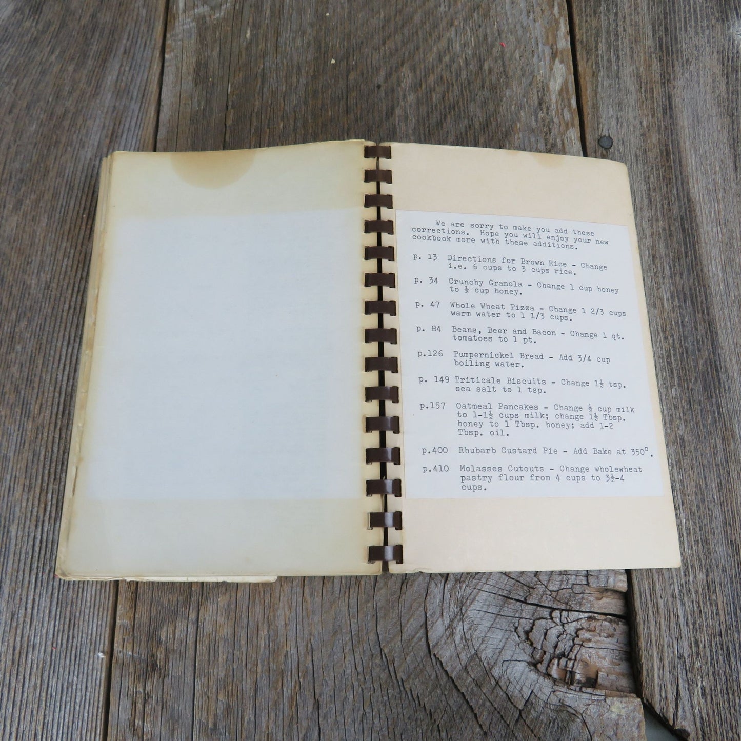 Natural Cookery From Vermont Kitchens Cookbook White River Co-op Whole Healthy Food Vegetarian