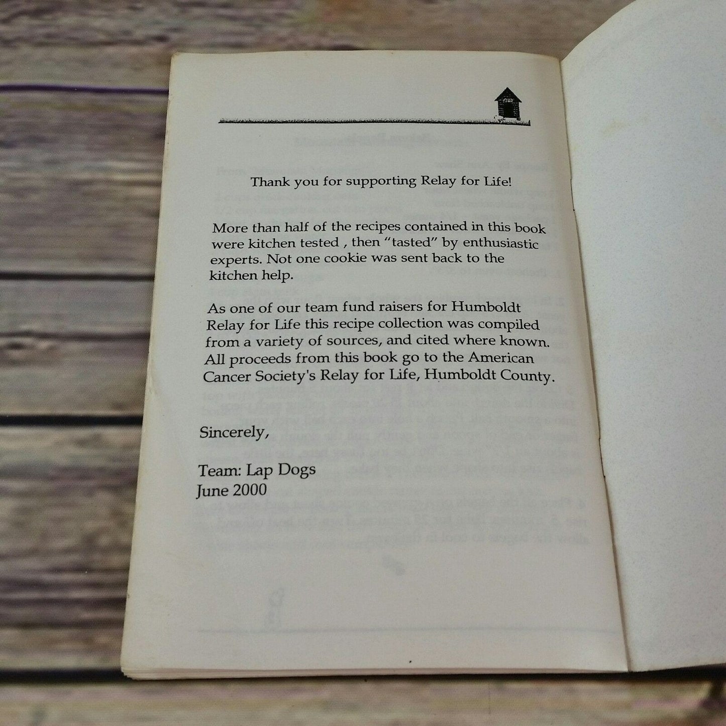 Vintage Cookbook Bone Appetit Dog Cookie Recipes 2000 Paperback Booklet Humboldt County Relay for Life