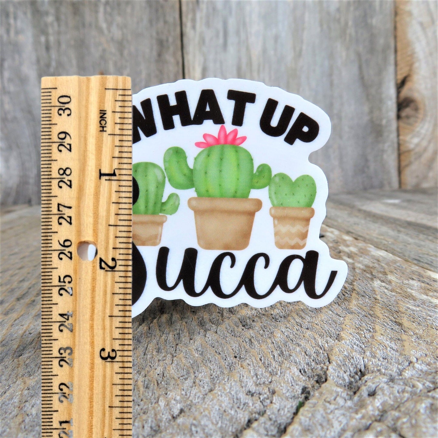 What Up Succa Sticker Funny Succulent Plant Addict Cactus Lover Gardener