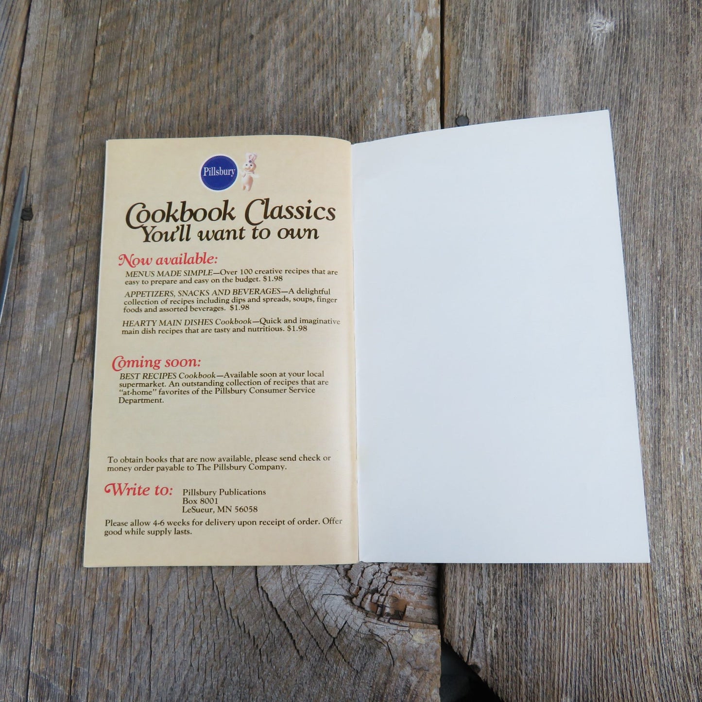 Vintage Summertime Across America Pamphlet Cookbook Pillsbury Classics 1983 Summer Recipes Paperback Booklet Grocery Store Vintage