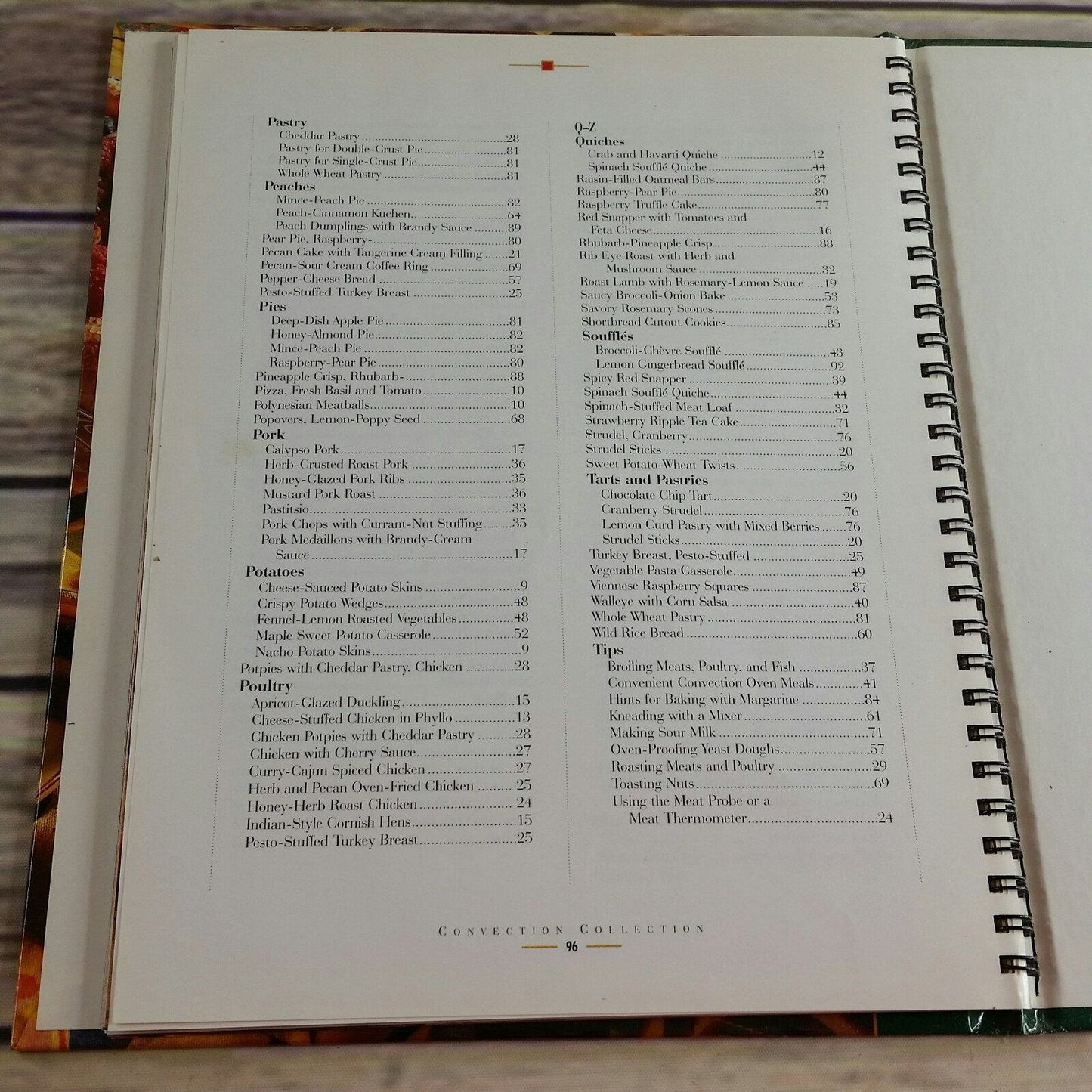 Vintage Kitchen Aid Cookbook Convection Collection Recipes Book 1995 Spiral Bound Hardcover 112 Recipes Whirlpool KitchenAid