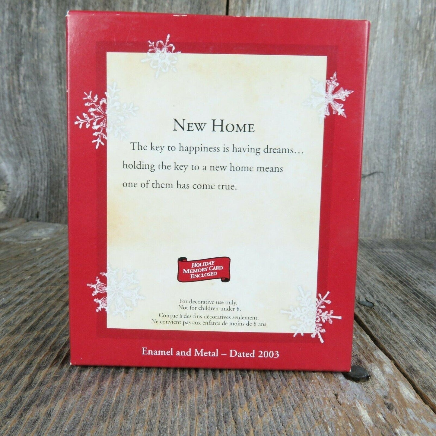 New Home Key Ornament Hallmark 2003 Christmas Home Buyer Metal Welcome green