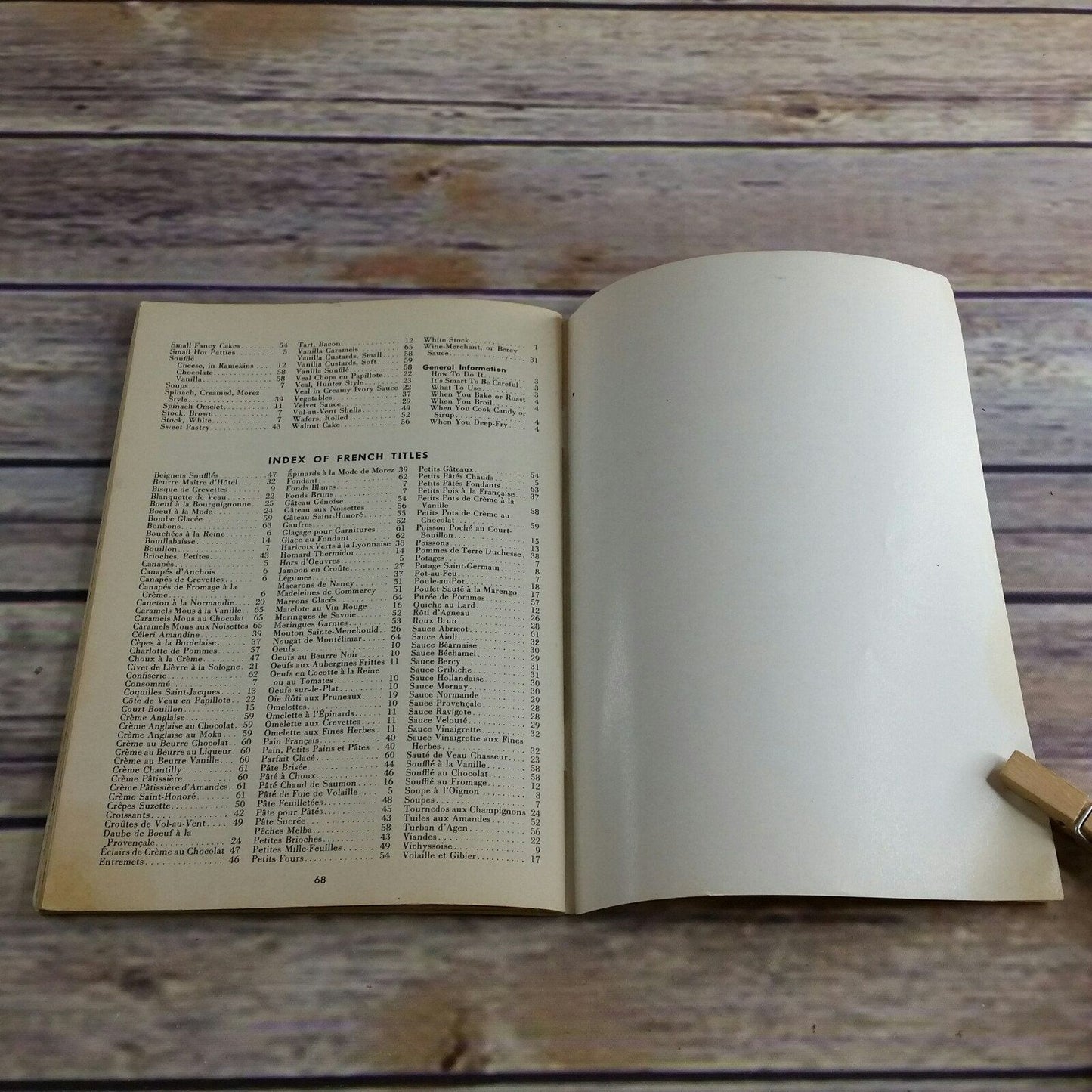 Vtg French Cookbook Culinary Arts No 103 French Recipes 1954 Paperback Booklet 141 Recipes
