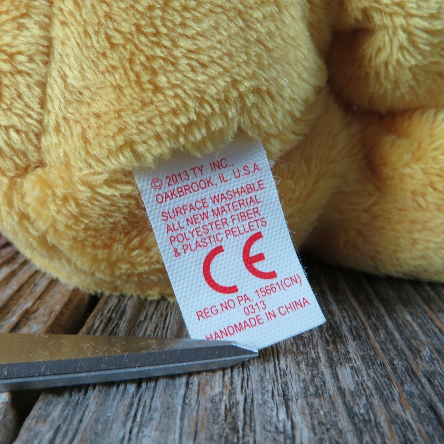 Winnie the Pooh Beanie Baby Plush Ty 2013 Disney Stuffed Animal Flocked Nose