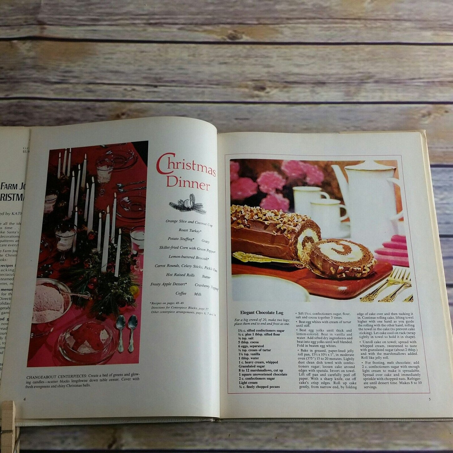 Vintage Cookbook Farm Journal's Christmas Book 1970 Hardcover with Dust Jacket Recipes Decorations Gifts to Make