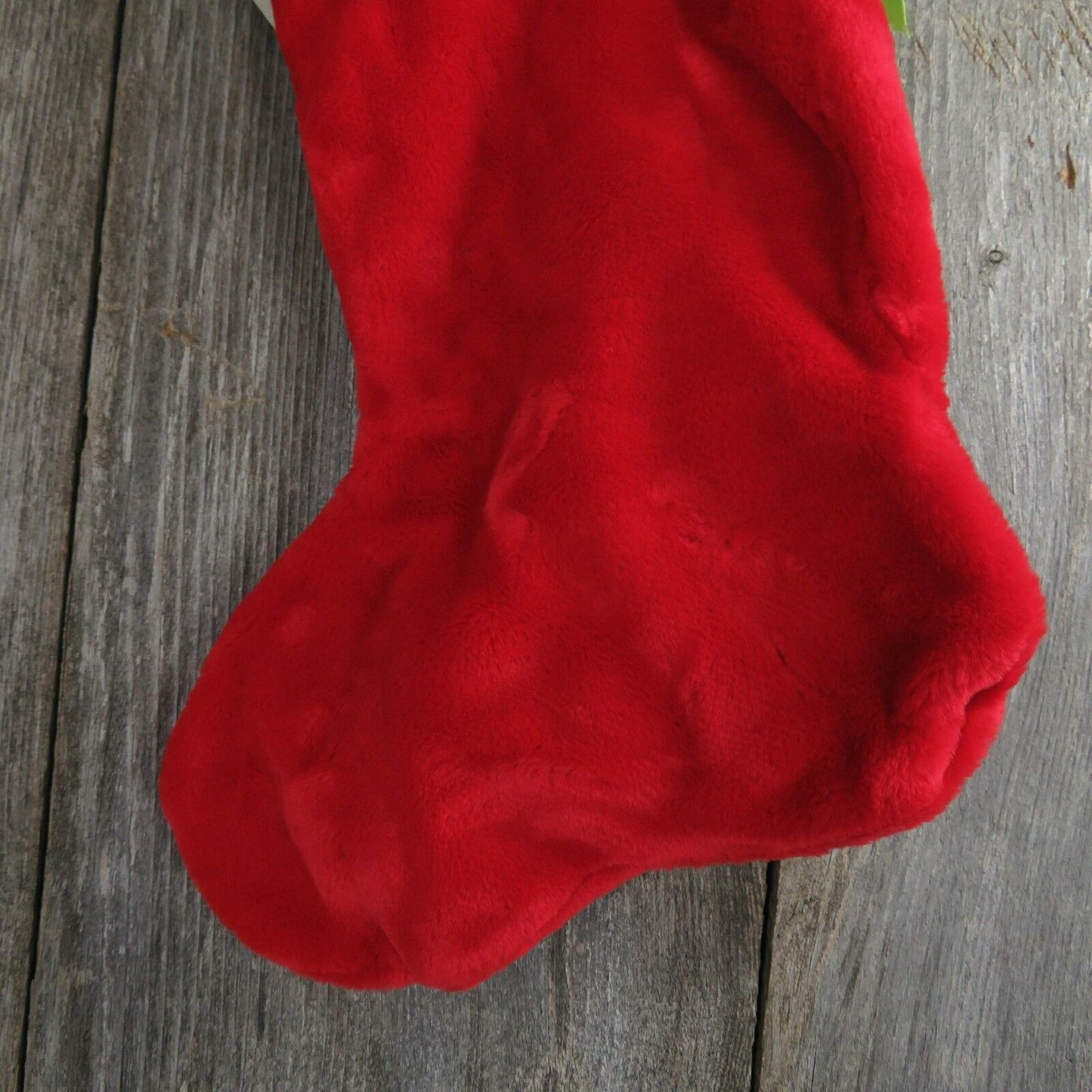 Vintage Mouse Christmas Stocking Plush Creations Stuffed Animal Red White - At Grandma's Table