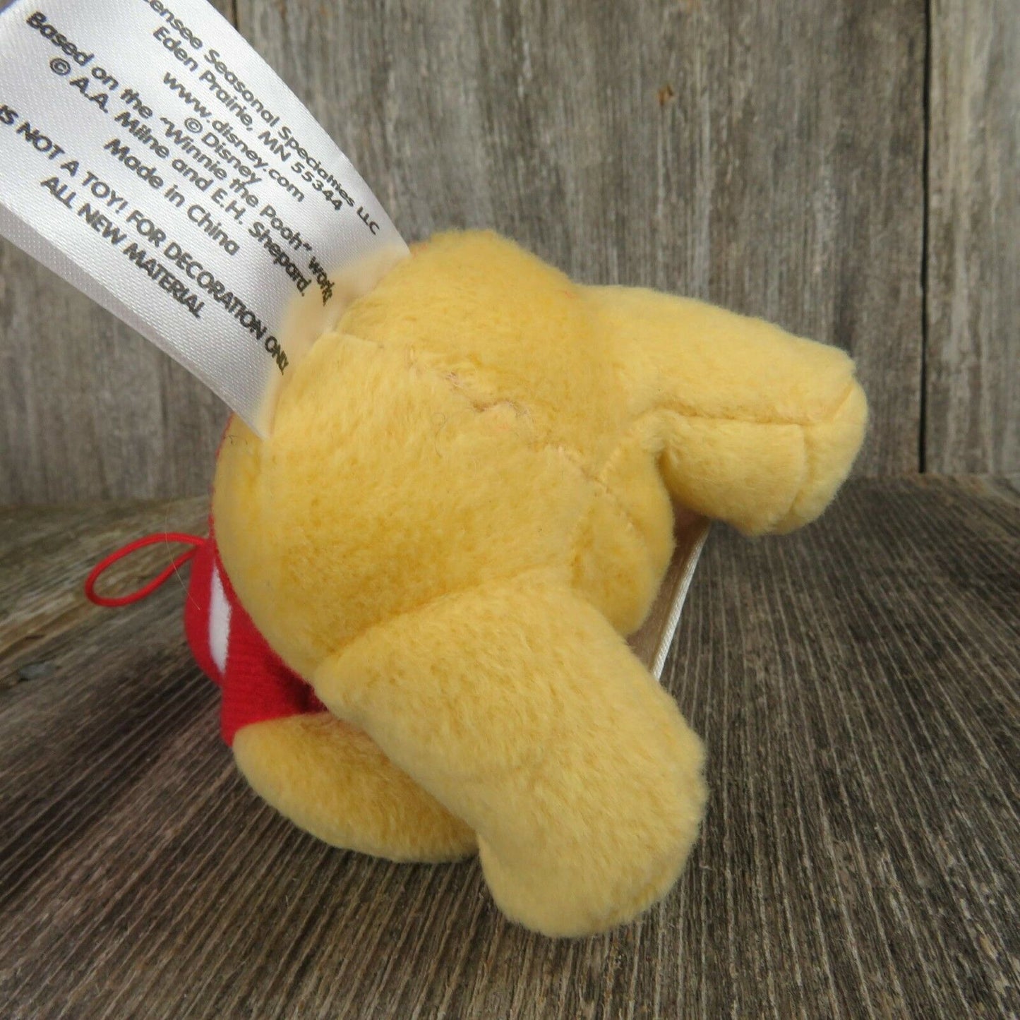 Winnie the Pooh Christmas Card Ornament Plush Disney Stuffed Bear Animal Teddy - At Grandma's Table