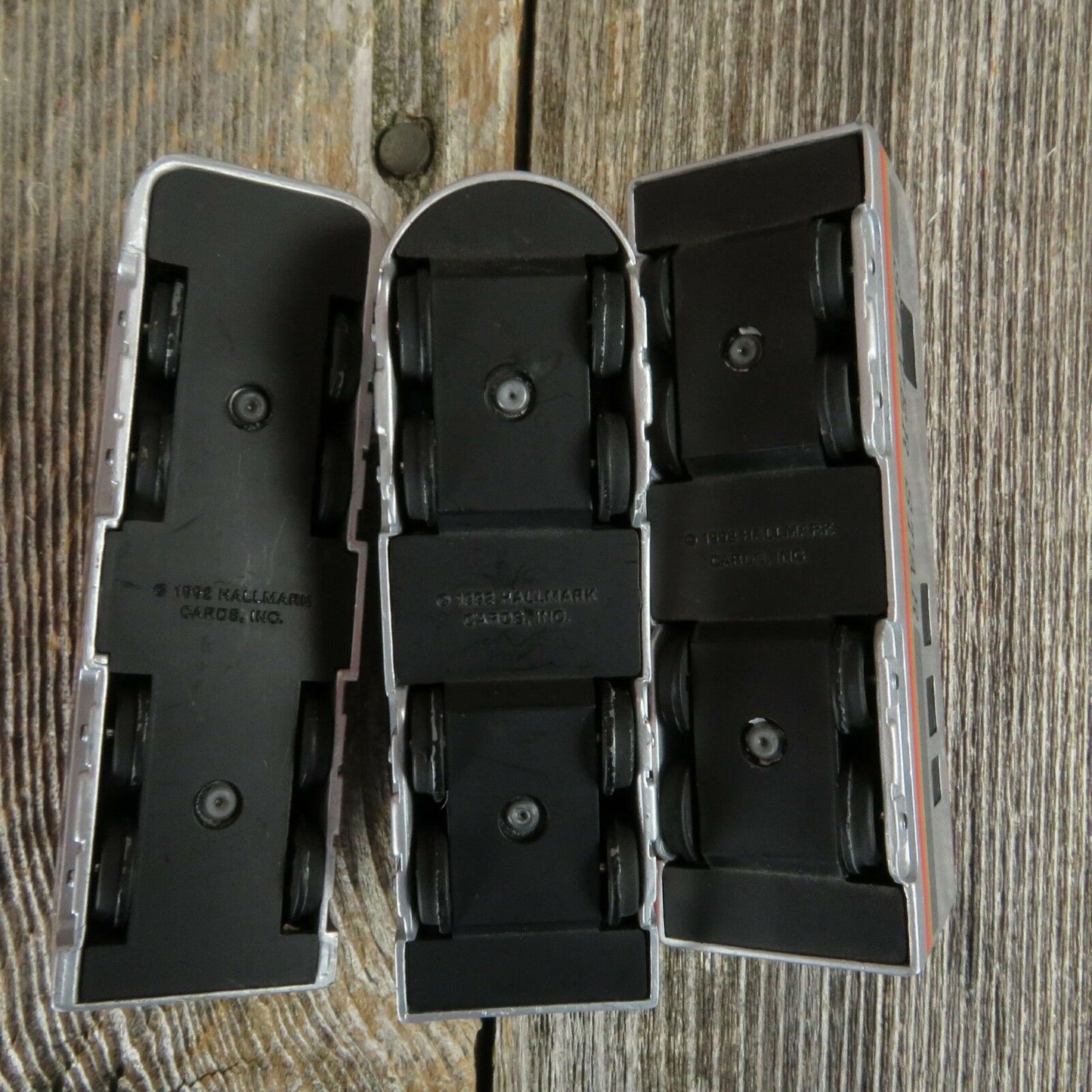 Vintage Train Christmas Ornament Silver Star Die Cast Hallmark 1992 Red - At Grandma's Table