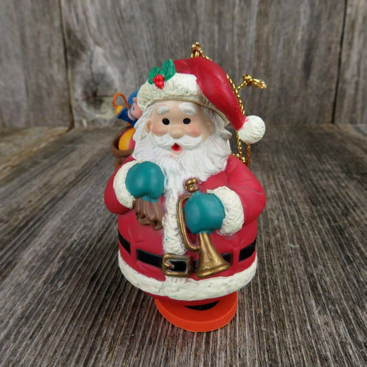 Vintage Santa Claus Sack Christmas Ornament Rollie Pollie Wobble Lustre Fame - At Grandma's Table