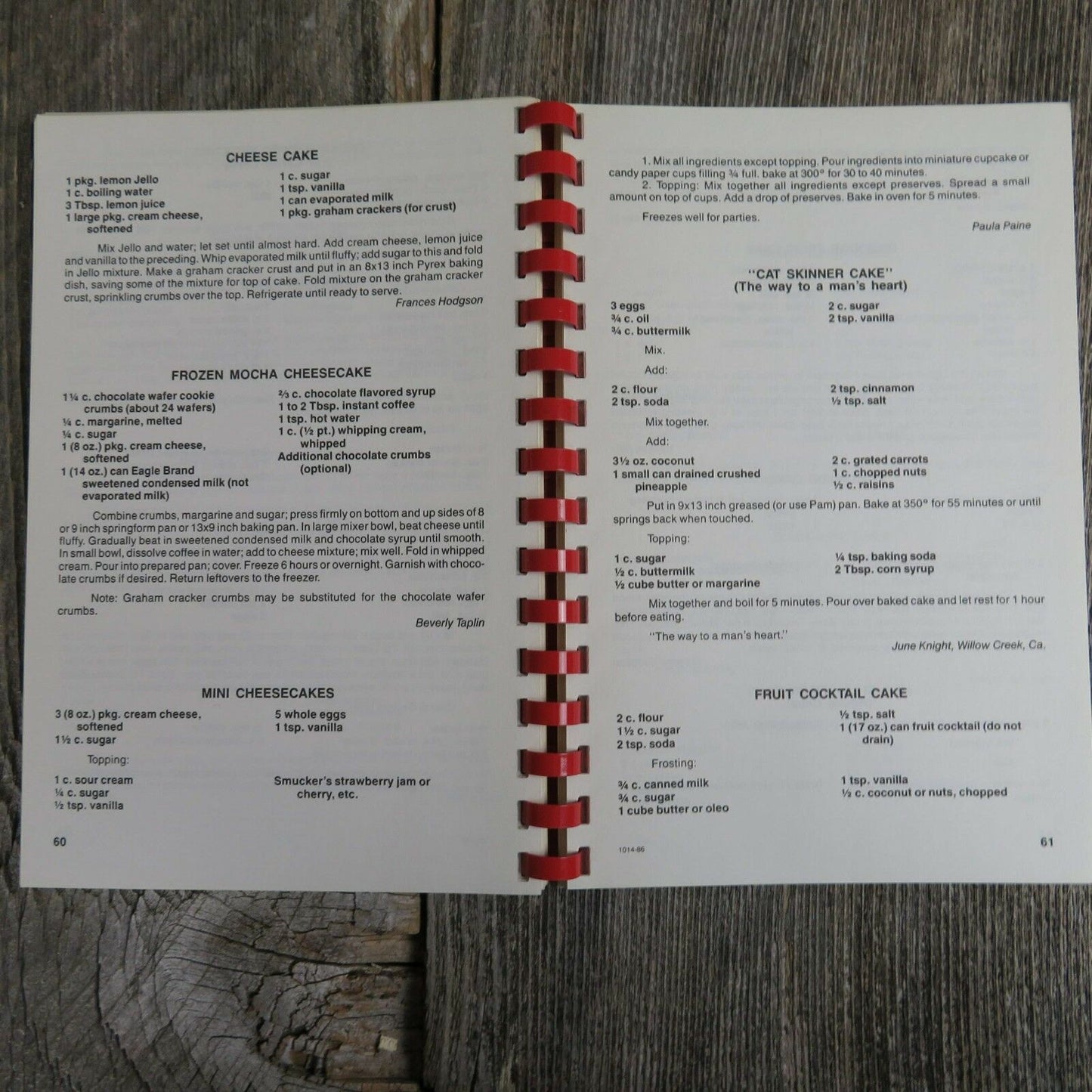 Vintage California Fire Department Cookbook Willow Creek Volunteer 1986 - At Grandma's Table