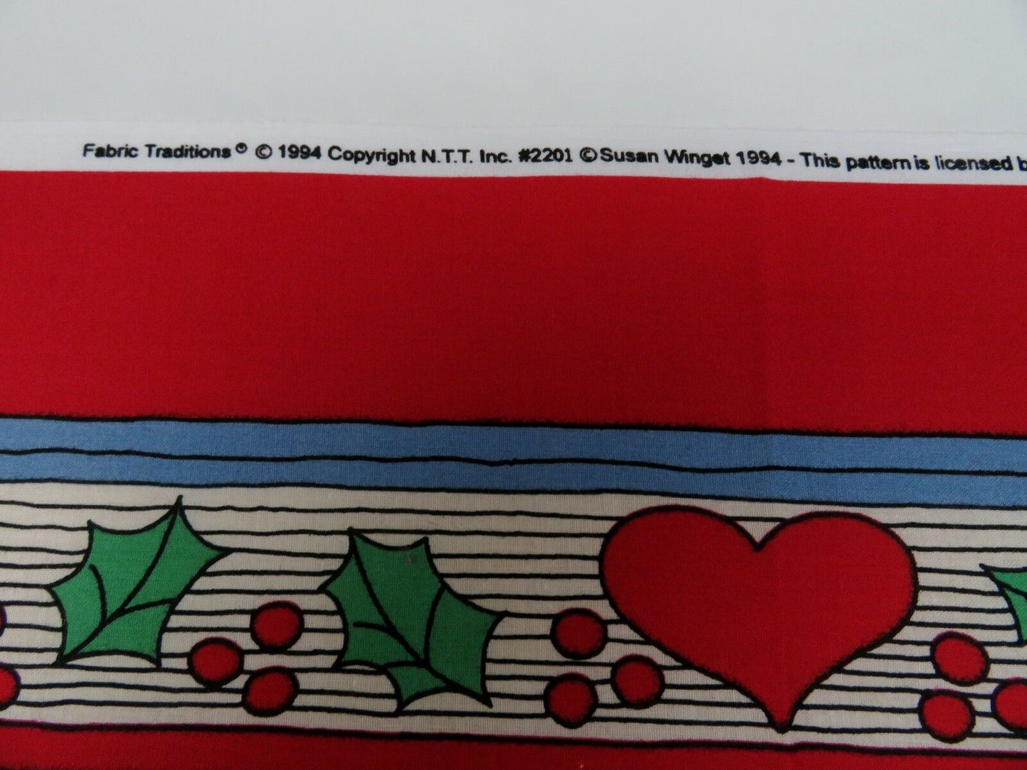 Christmas Santa Flag Door Panel Cut Sew Fabric Traditions Madallion Vintage 1994 - At Grandma's Table