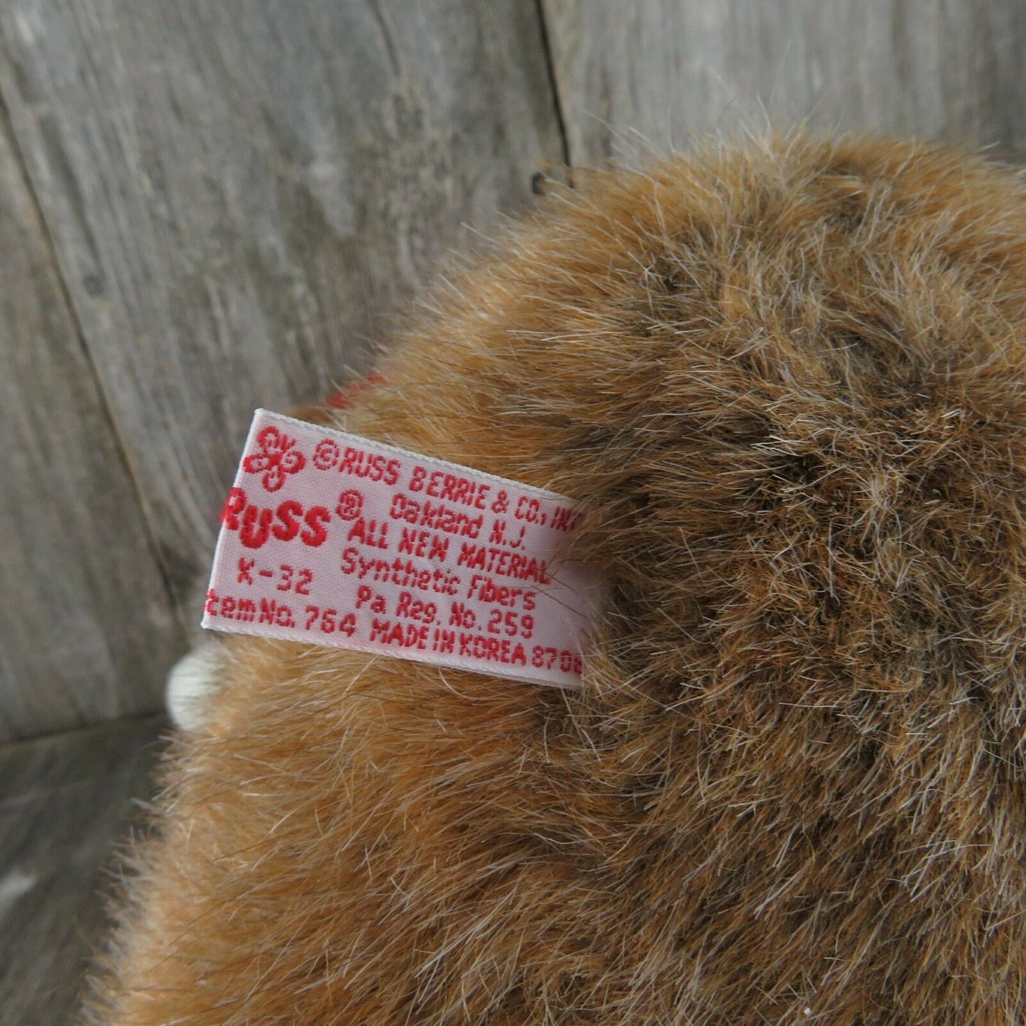 Vintage Teddy Bear Plush Christmas Icicles Russ Stuffed Animal Eyelashes Santa - At Grandma's Table