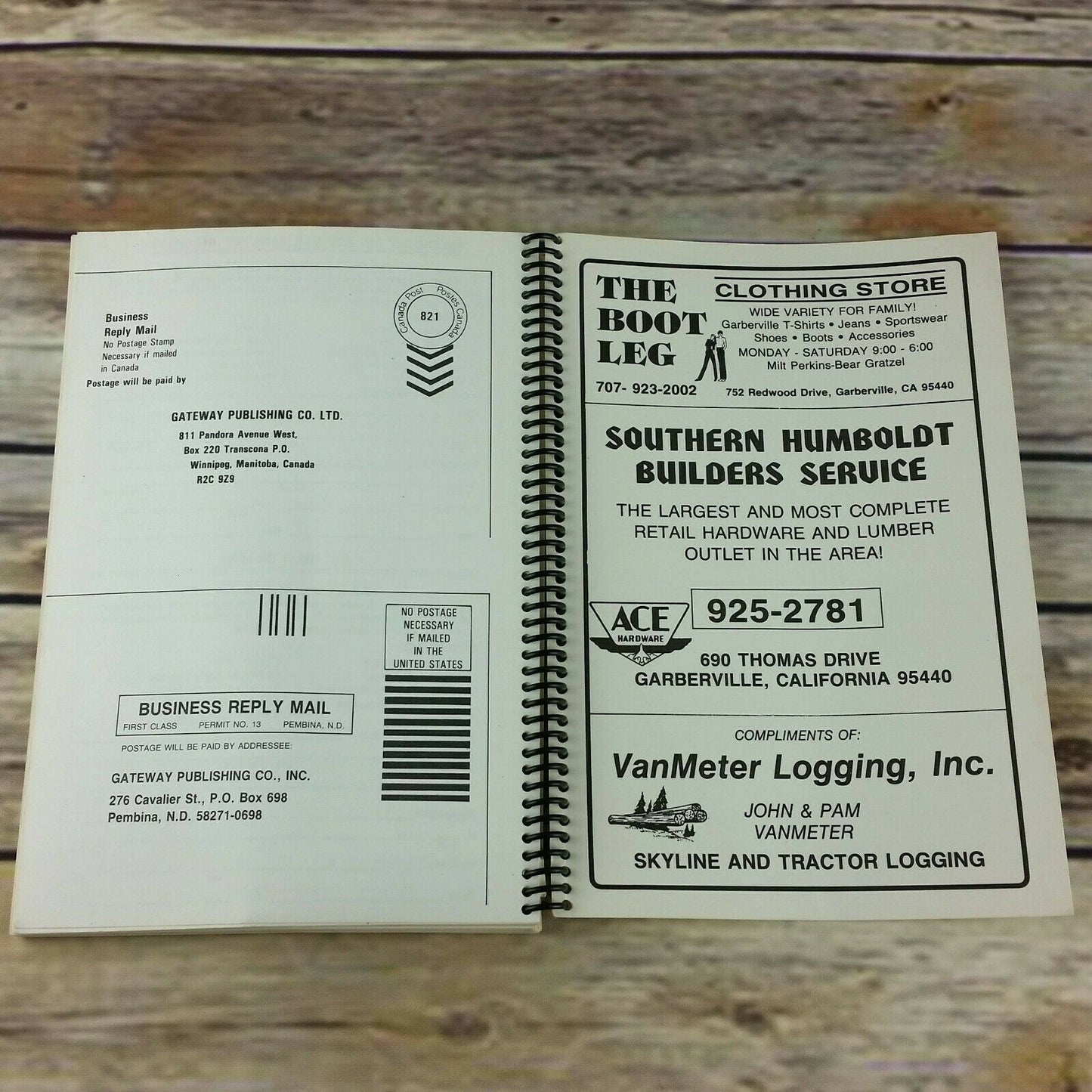 Vintage California Cookbook South Fork High School Booster Club Wild Game 1980 - At Grandma's Table