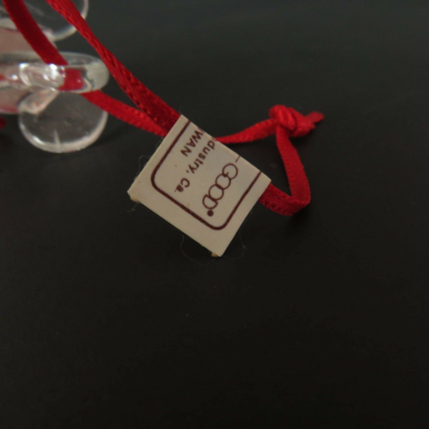 Vintage Mouse Mice Christmas Ornament Glass George Good Present Clear Figurine - At Grandma's Table