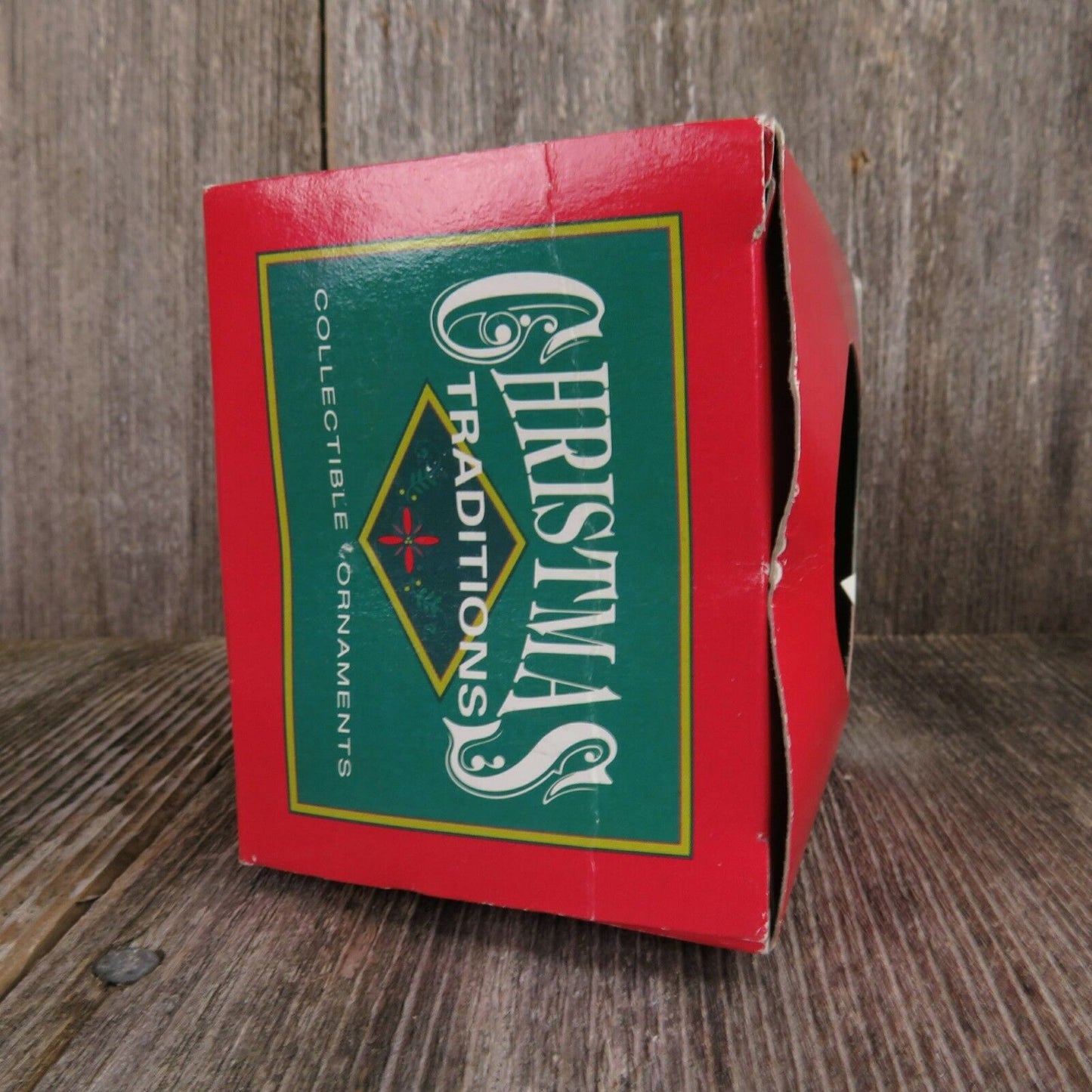 Vintage Gift Basket Mouse Ornament Christmas Food Girl Picnic Enesco Lustre Fame - At Grandma's Table