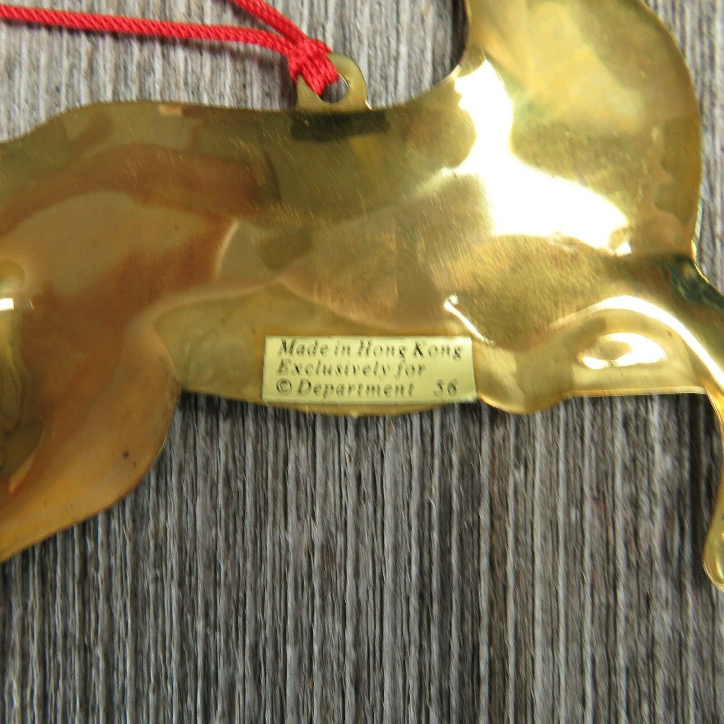 Vintage Reindeer Metal Gold Plated Ornament Department 56 Christmas Brass - At Grandma's Table