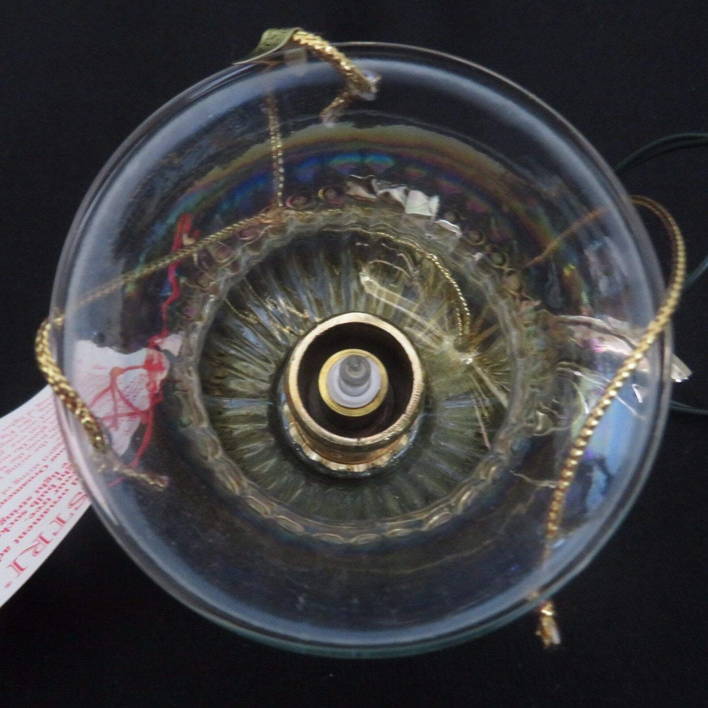 Vintage Lantern Candle Christmas Ornament Silvestri Light Up Tree Iridescent - At Grandma's Table